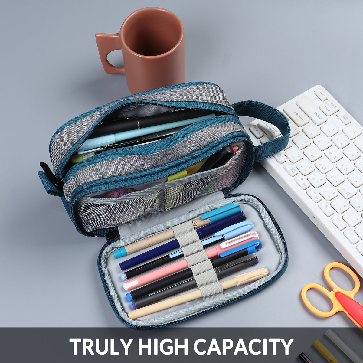 Zip High Capacity Pen Case Bag Stationery Pouch – Wooum Bags