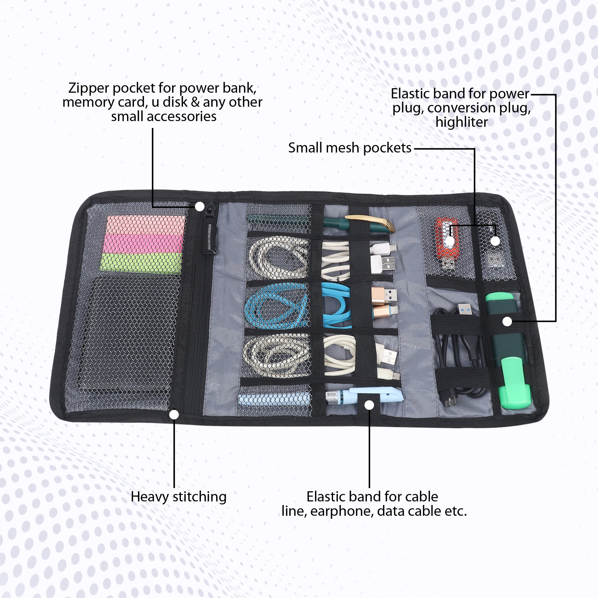 Cable Organizer Bag Electronic Accessories Organizer Bag