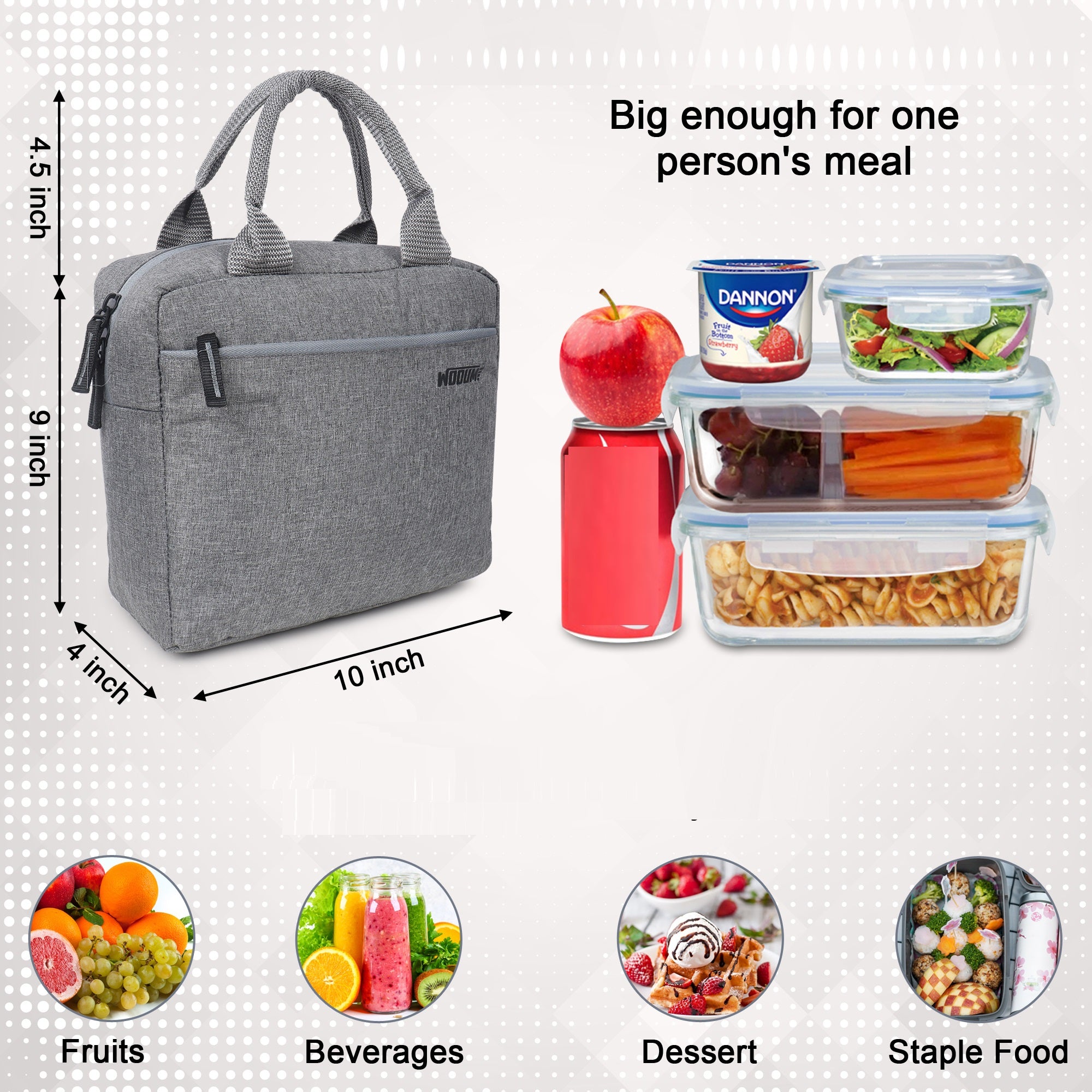 Tiffin Bag Food Storage Bag Travel Lunch Pouch