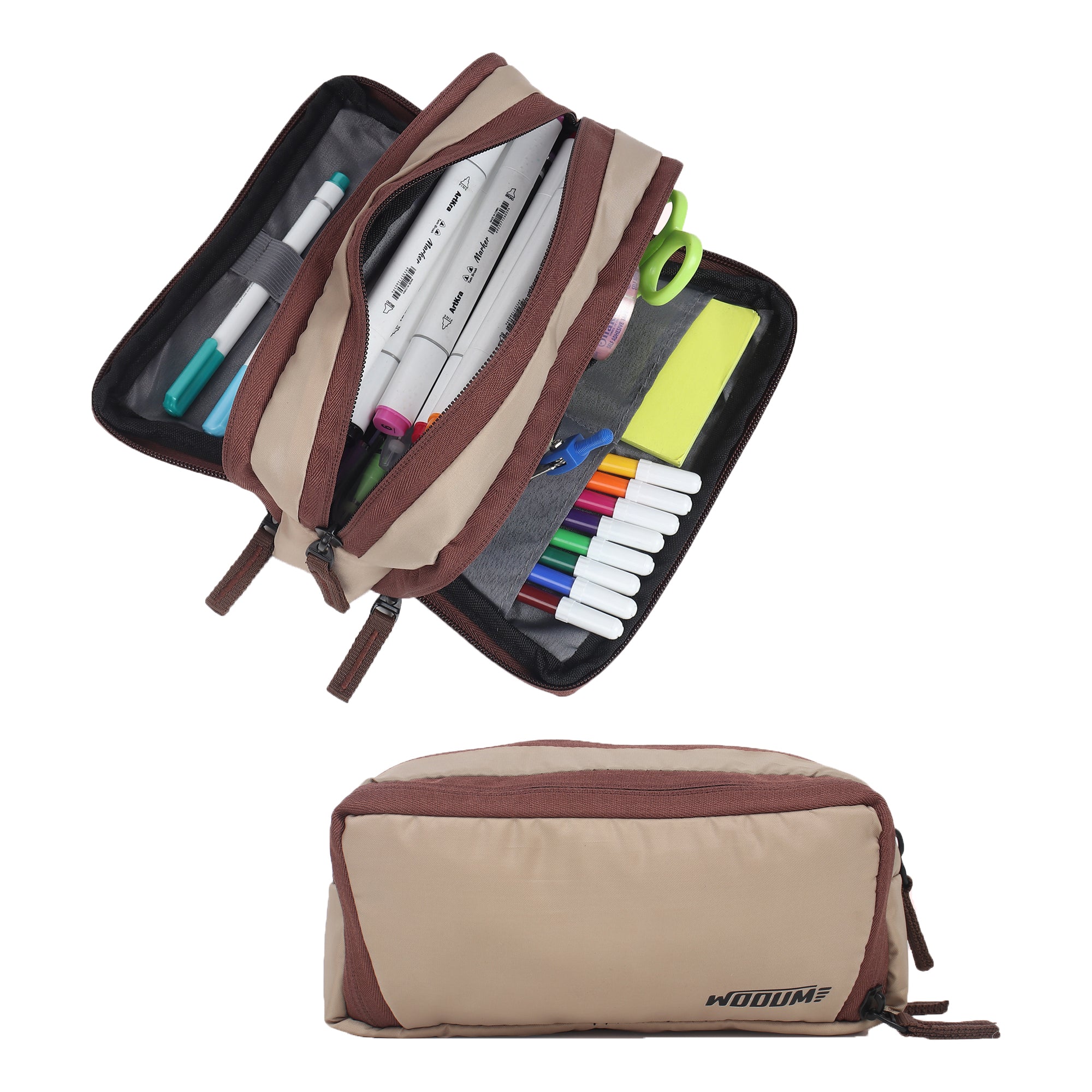 3 Zipper Large Pencil Case Big Capacity