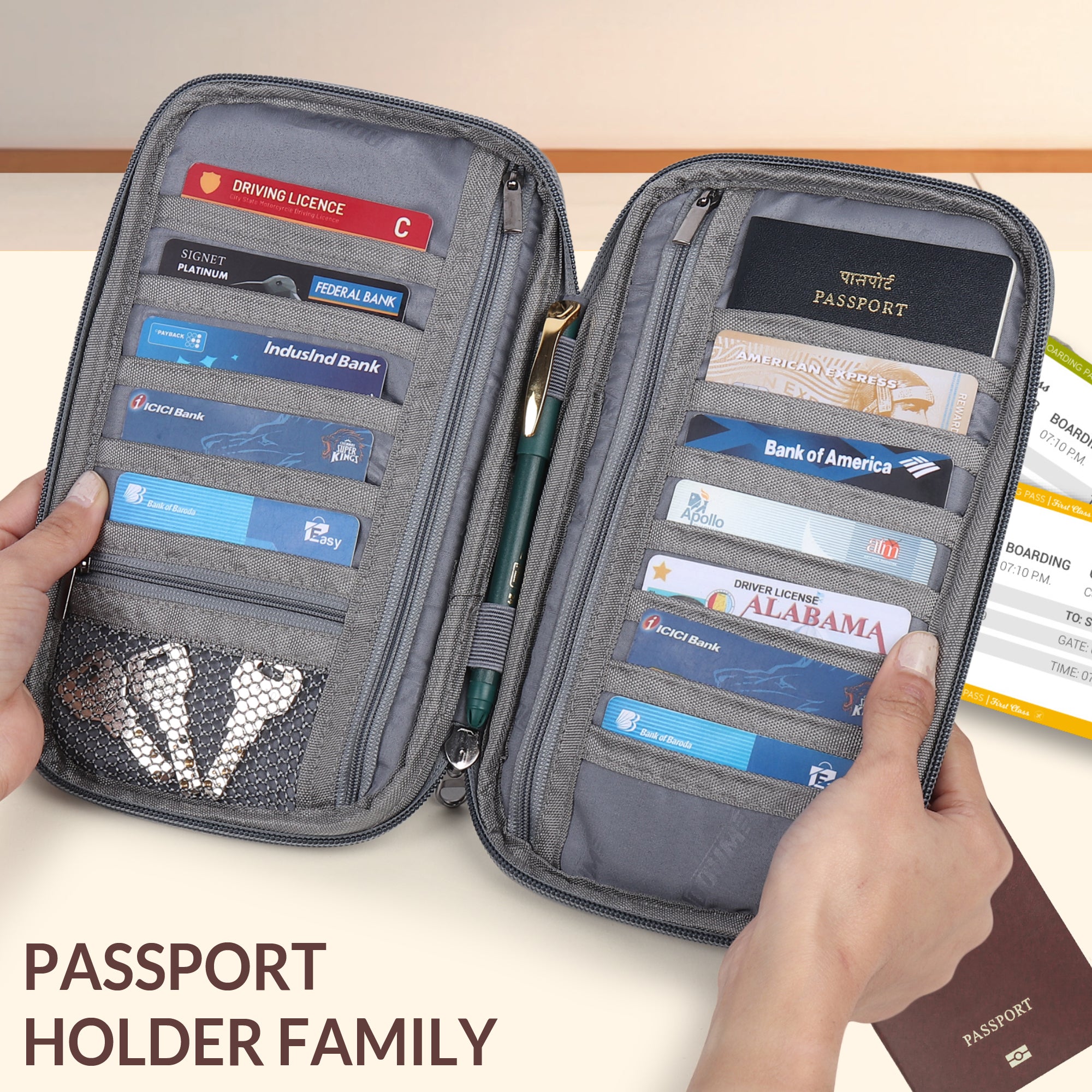 Passport Holder for Family, Passport Case, Water Resistant