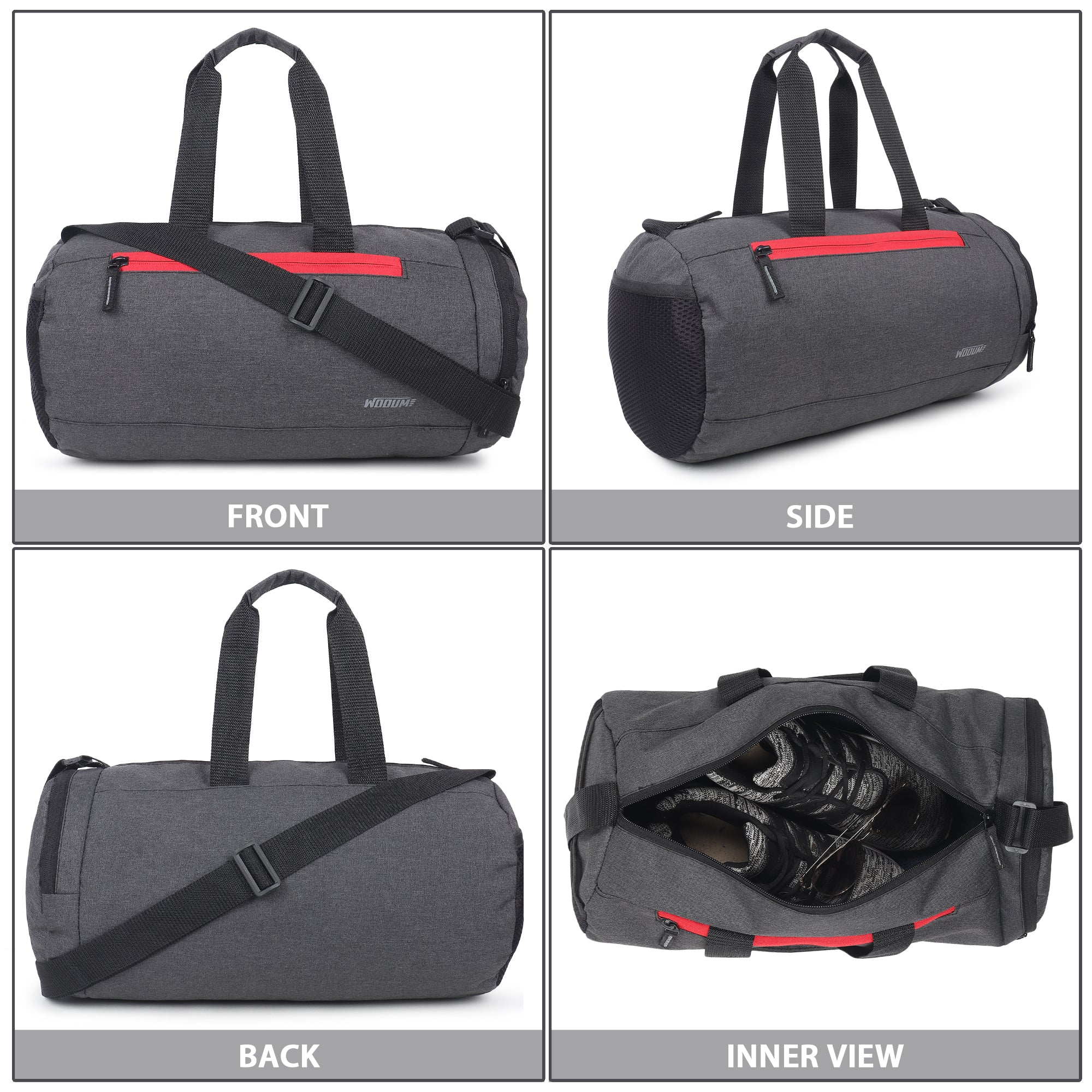 16 Inch Sport Gym Bag with Shoes Compartment