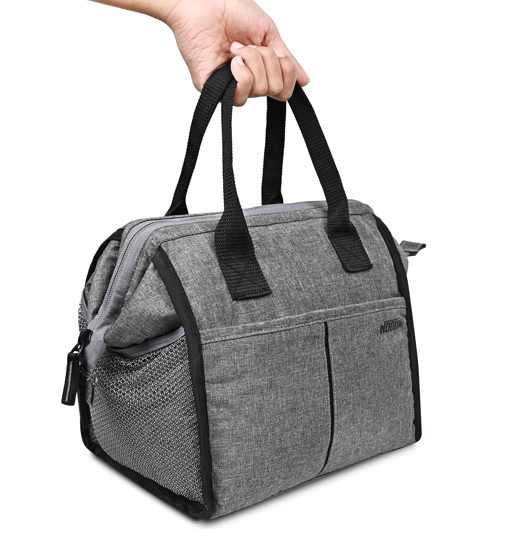 Wide Open Picnic Lunch Bag Pouch with Handle