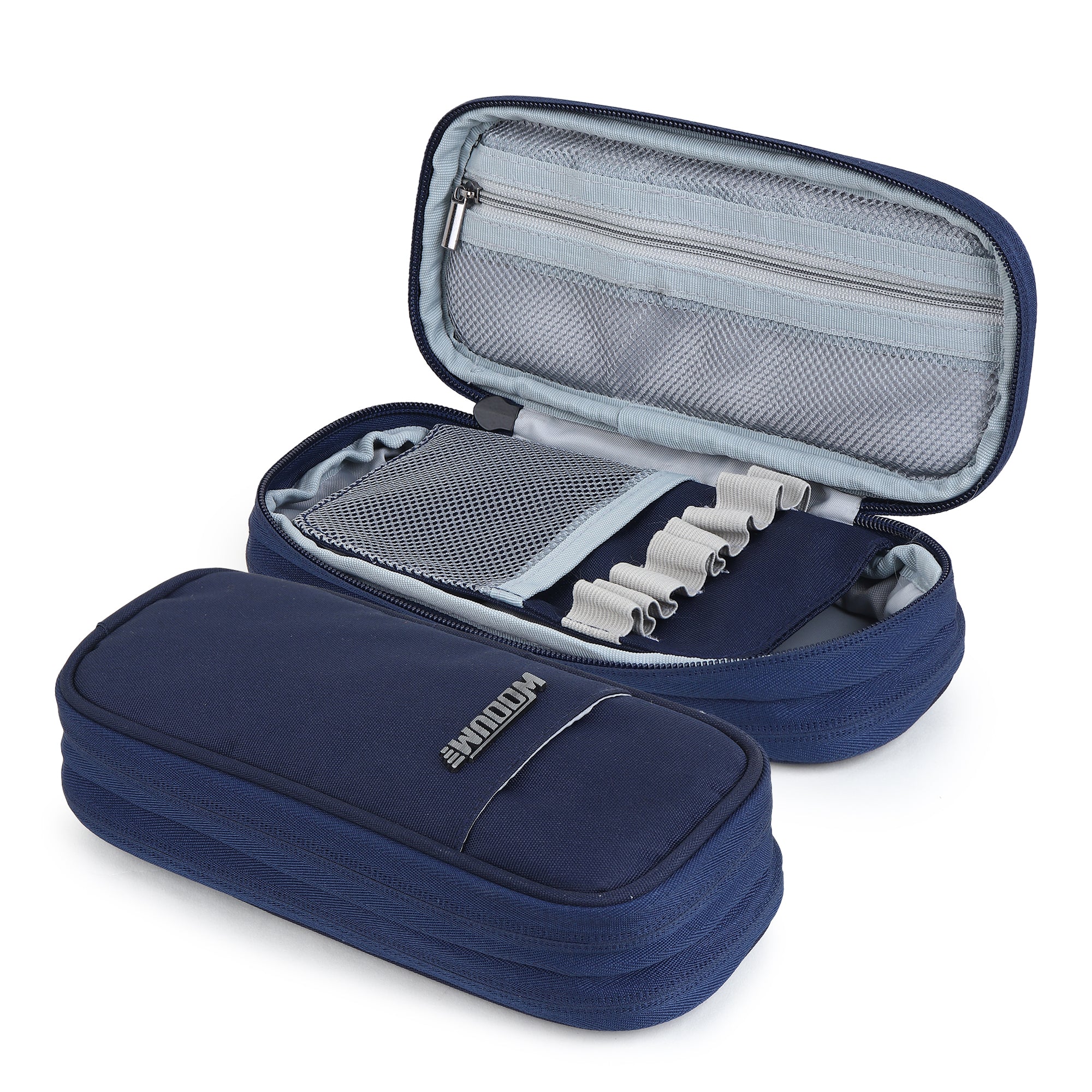 2 Zip Expandable Pencil Pouch Big Pen Case