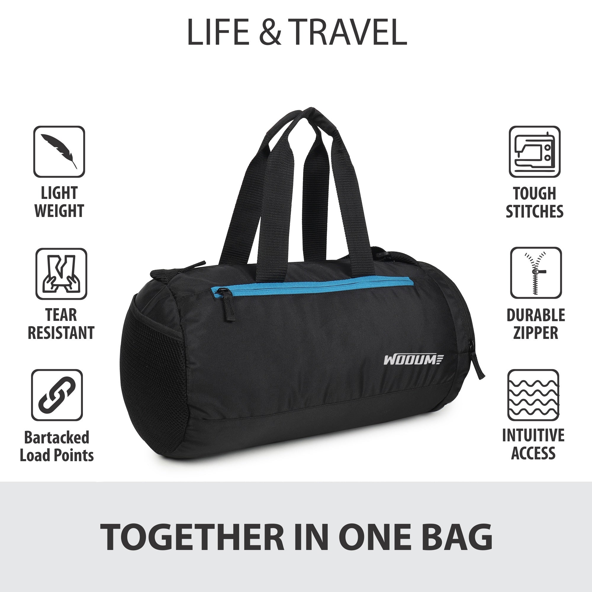 16 Inch Sport Gym Bag with Shoes Compartment