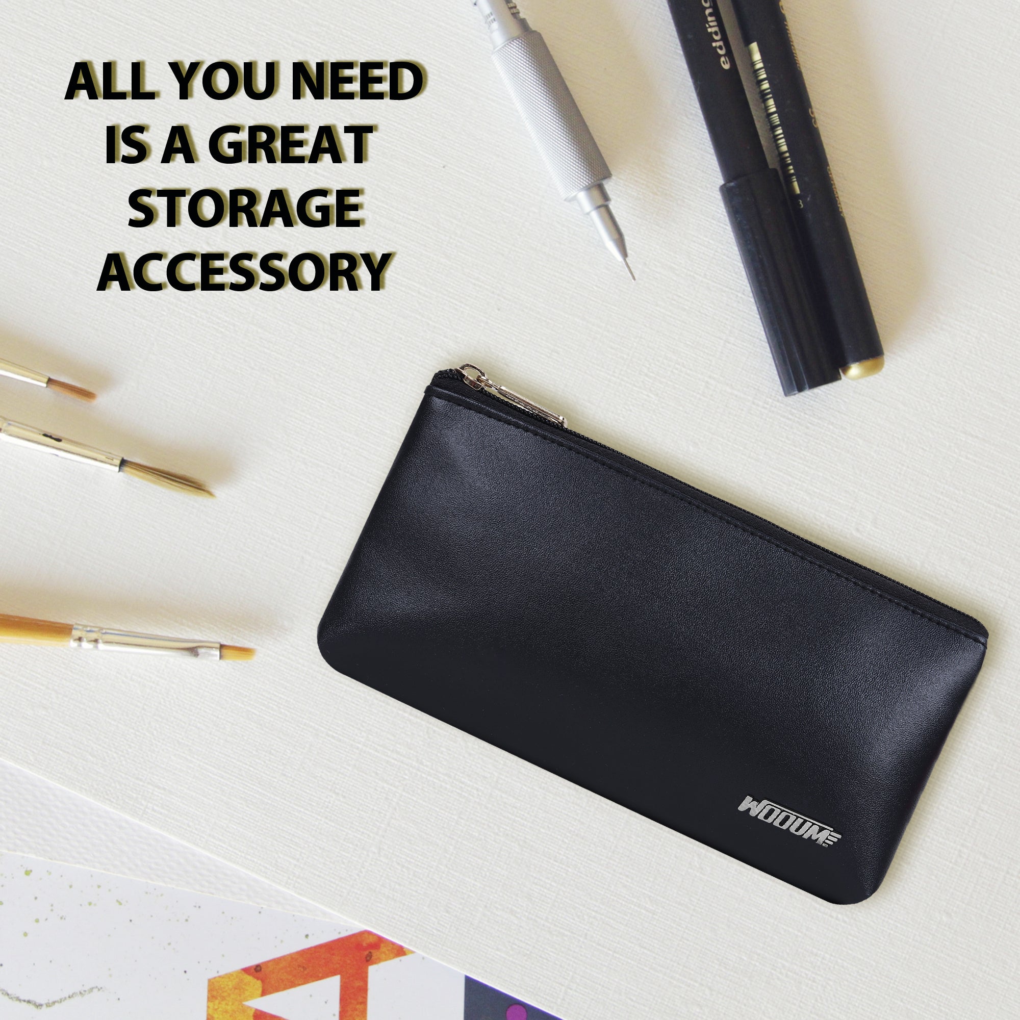 Pu Leather Pouch Leather Pencil Case