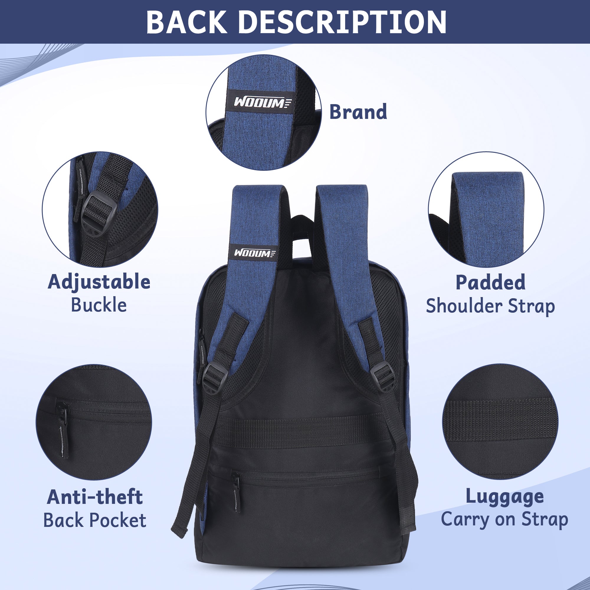 15.6 Inch Anti-Theft Laptop Backpack With USB