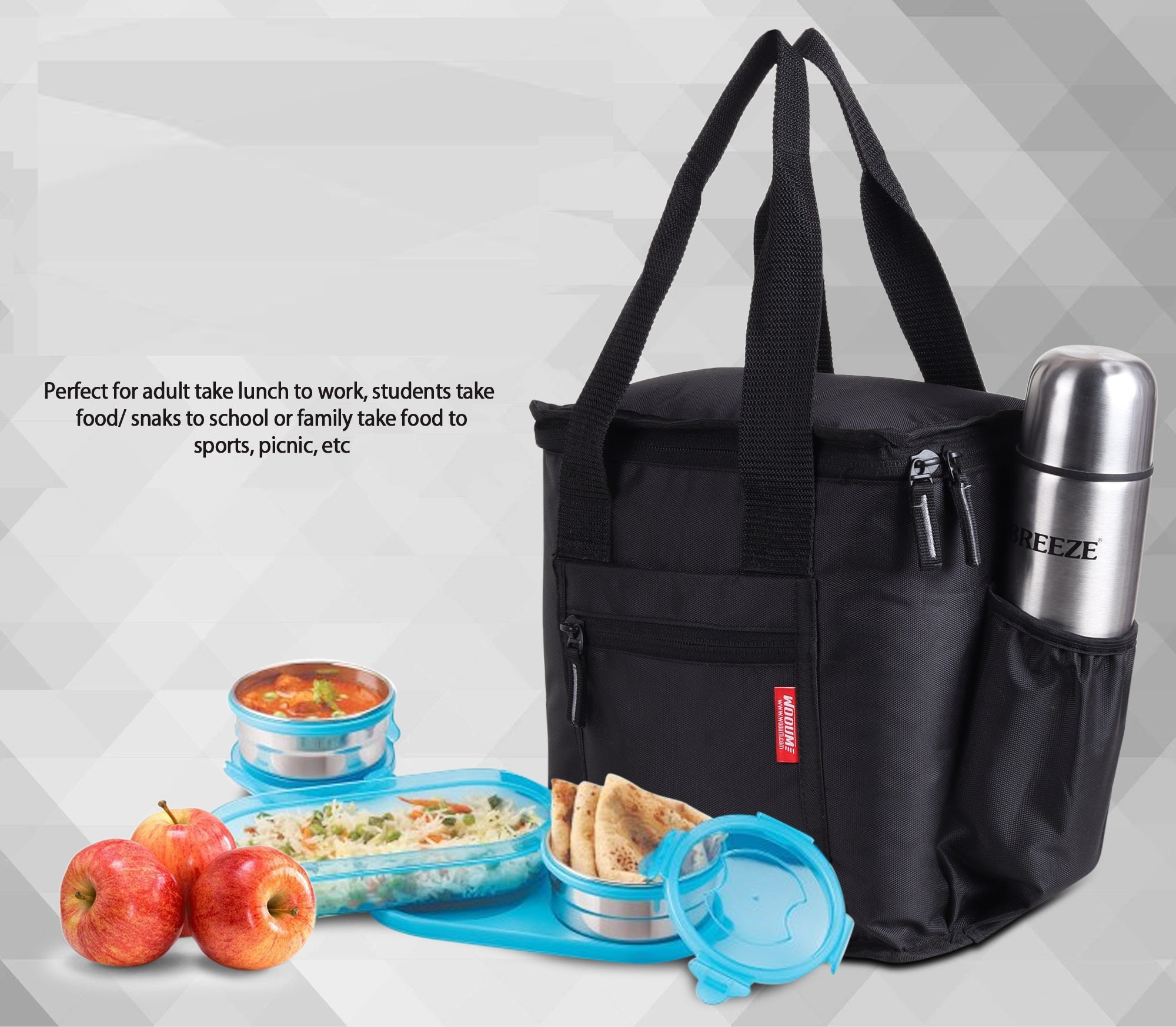 Lunch Tiffin Bag, Travel Lunch holder ,Food Storage