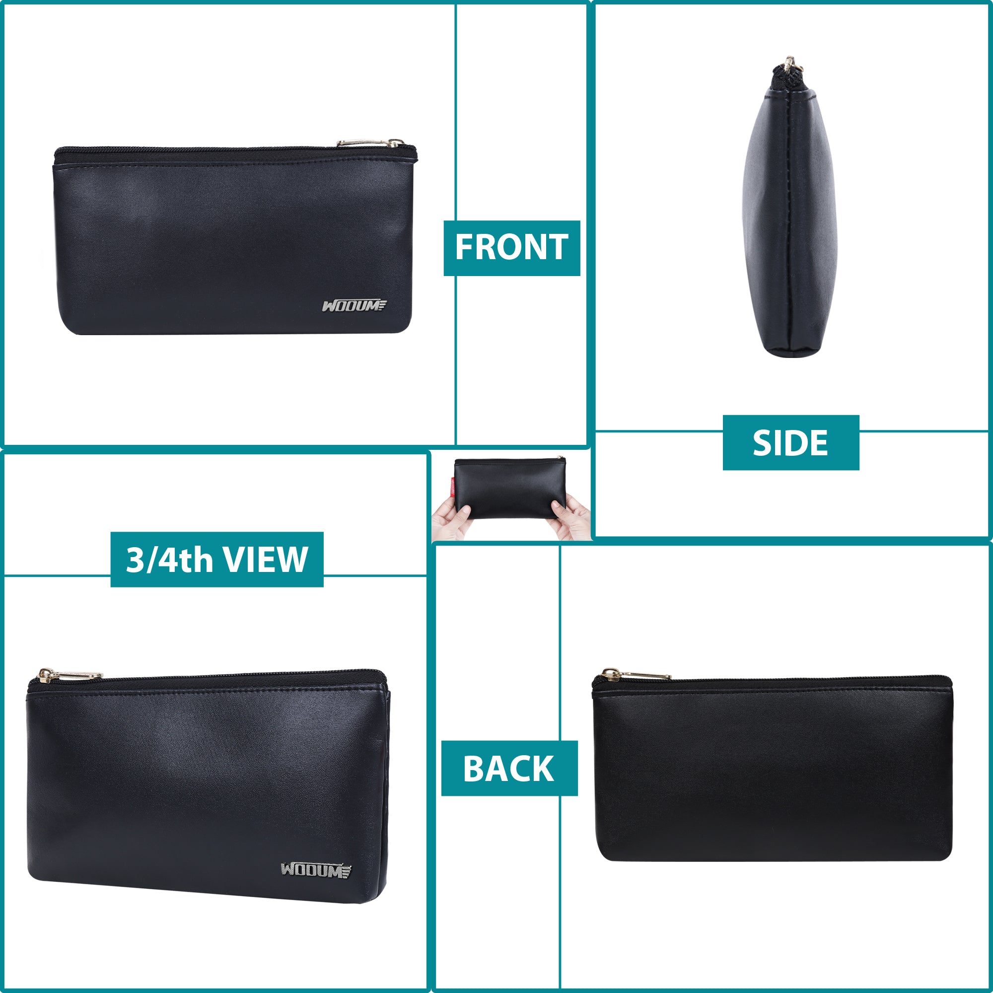 Leather Pouch for Stationary & Cosmetics Handy