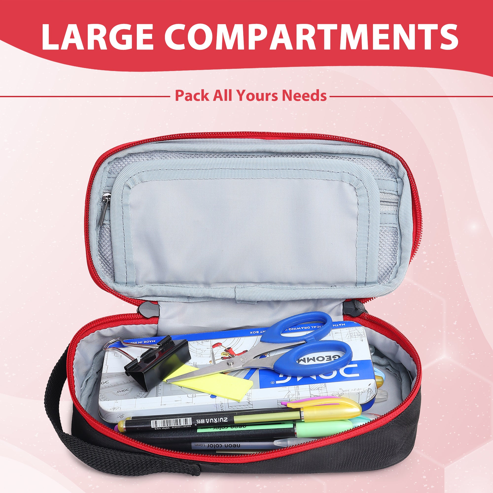 Large Pencil Case, Pen Pouch with Big Capacity
