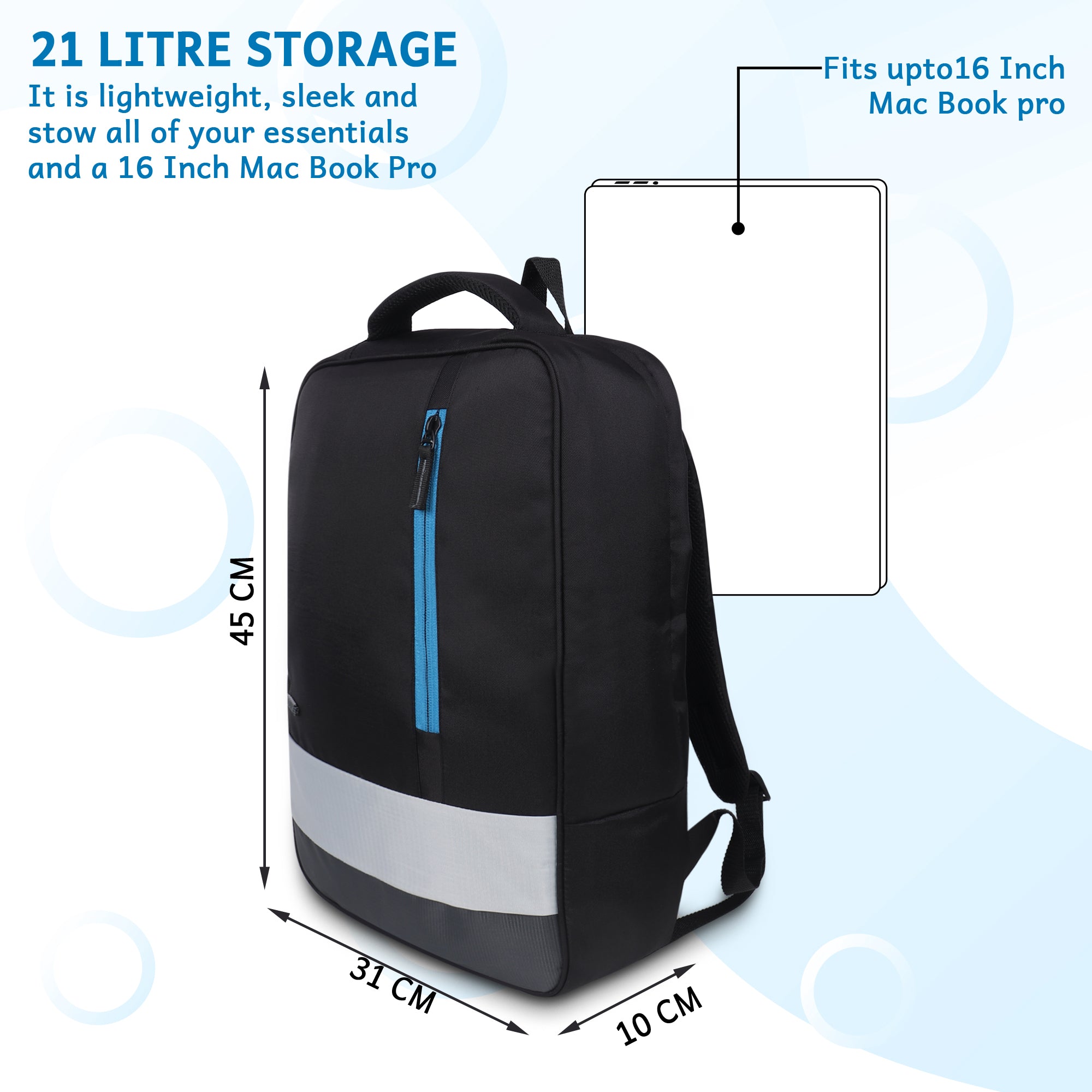 Anti Theft Laptop Bag 15.6 Inch Light Weight