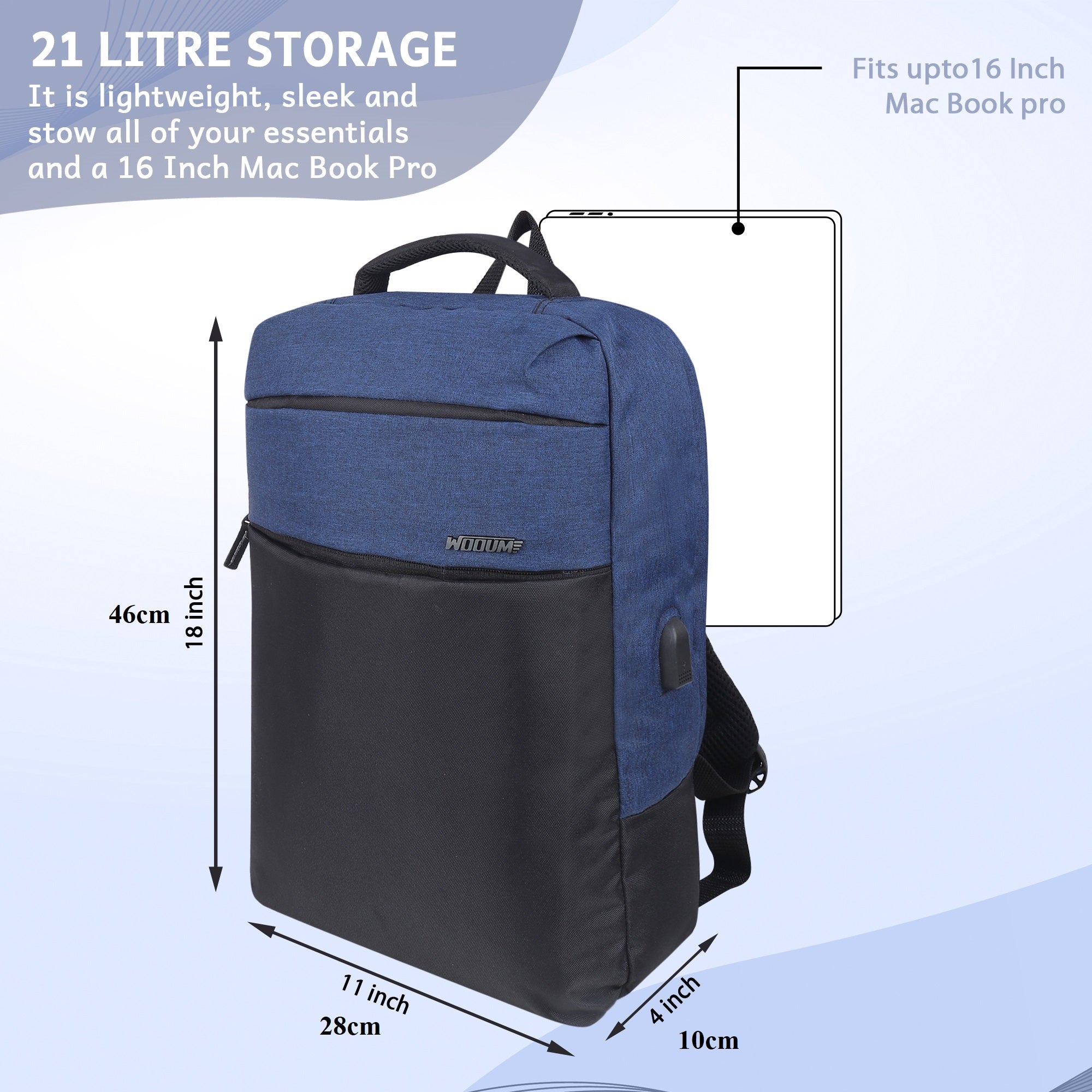 15.6 Inch Anti-Theft Laptop Backpack With USB