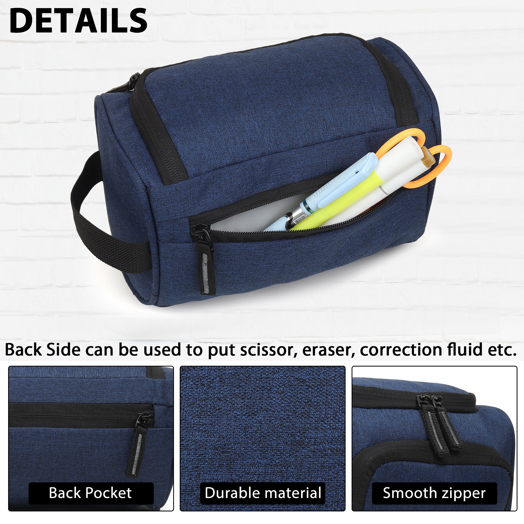 Wide Open Pen Case Big Capacity Pencil Case