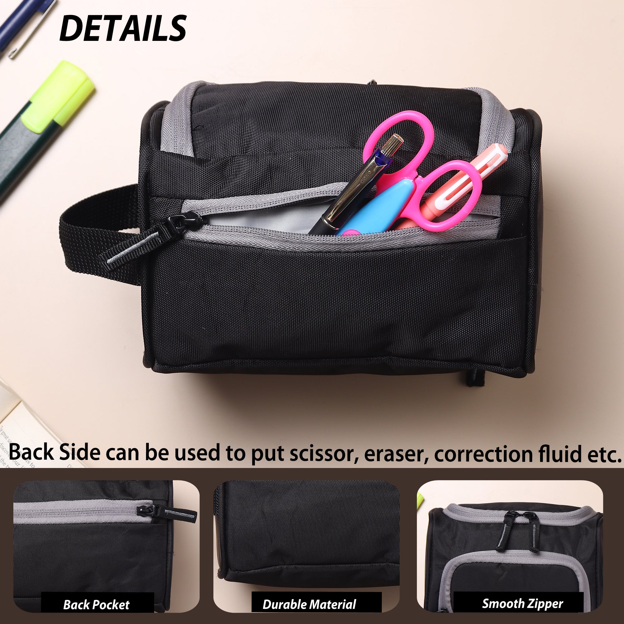 Wide Open Pen Case Big Capacity Pencil Case