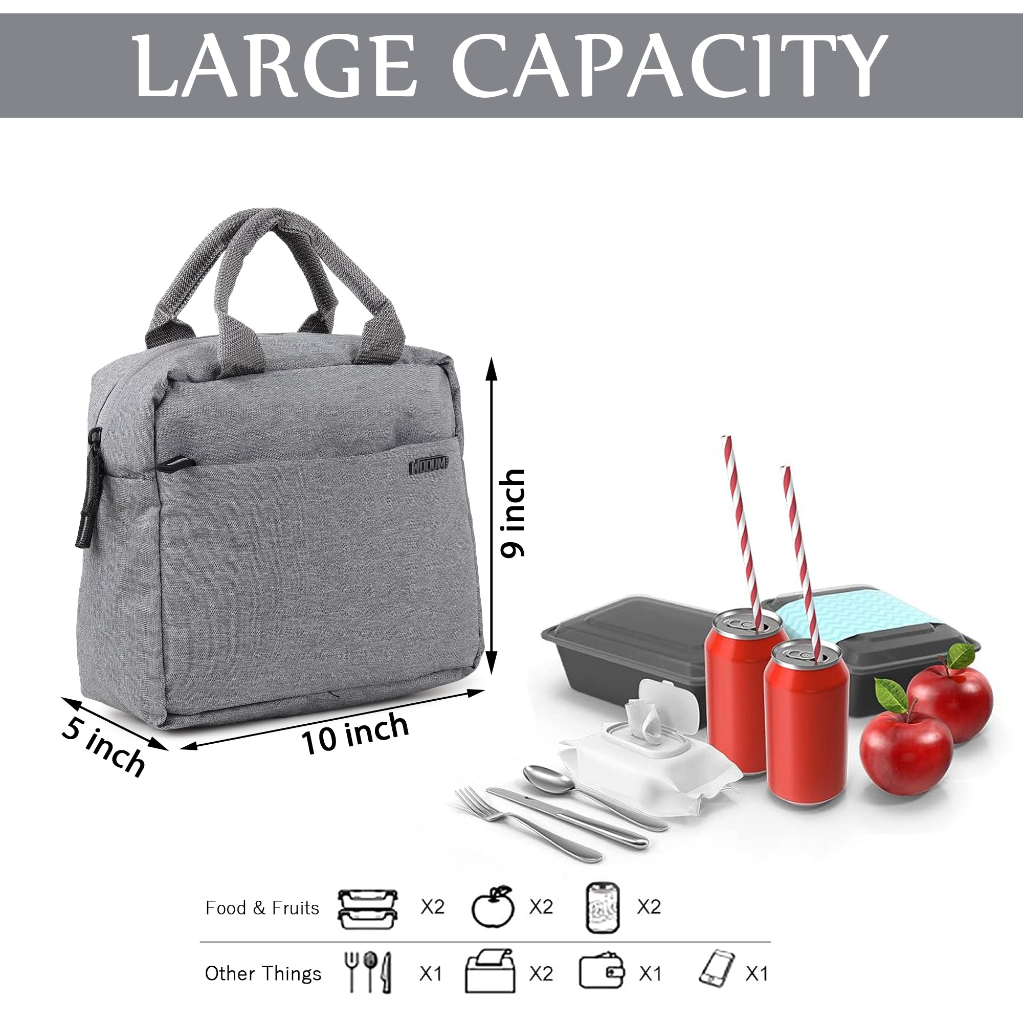 Tiffin Bag Food Storage Bag Travel Lunch Pouch