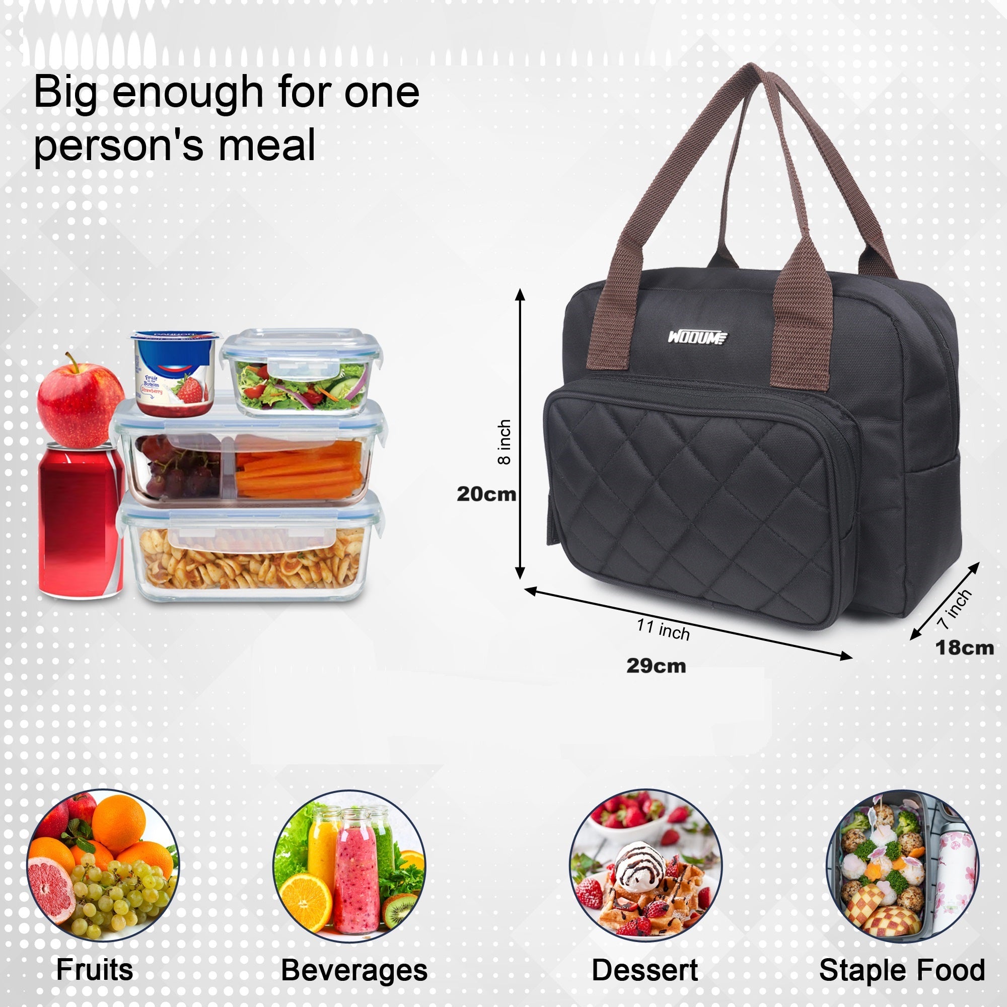 Checks Design Lunch Bag Tiffin Bag Food Storage Bag