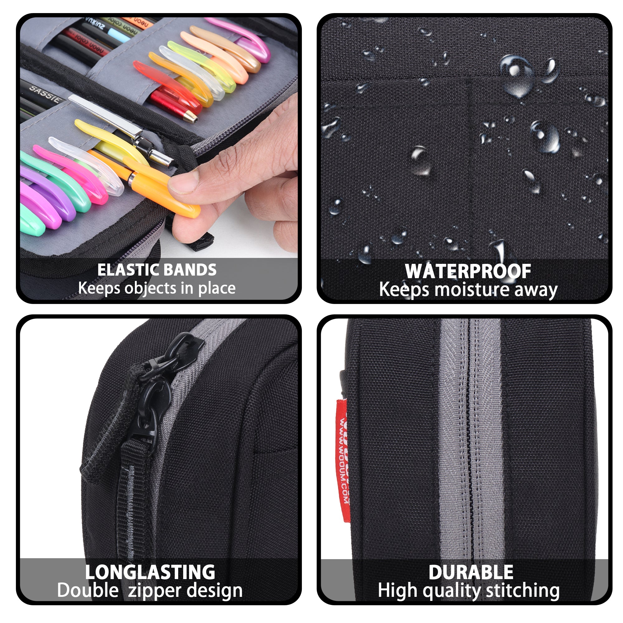 Large Capacity Zipper Pencil Pouch Case