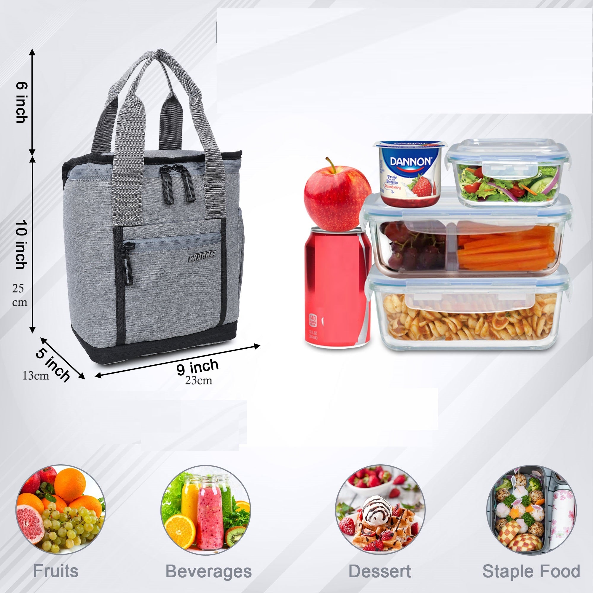 Expandable Lunch Bag , Tiffin Bag , Picnic Bag