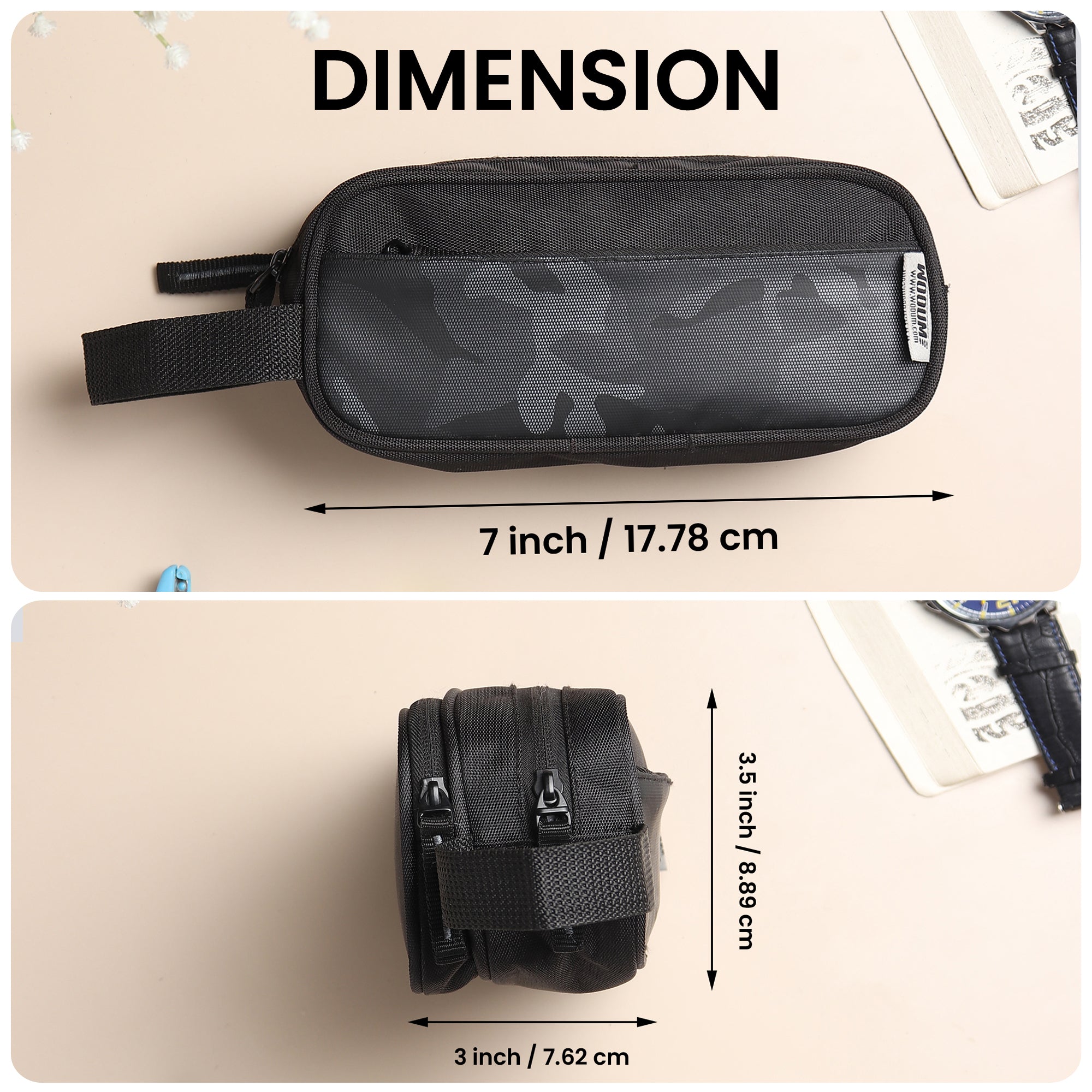 3 Zipper Pen Pencil Pouch
