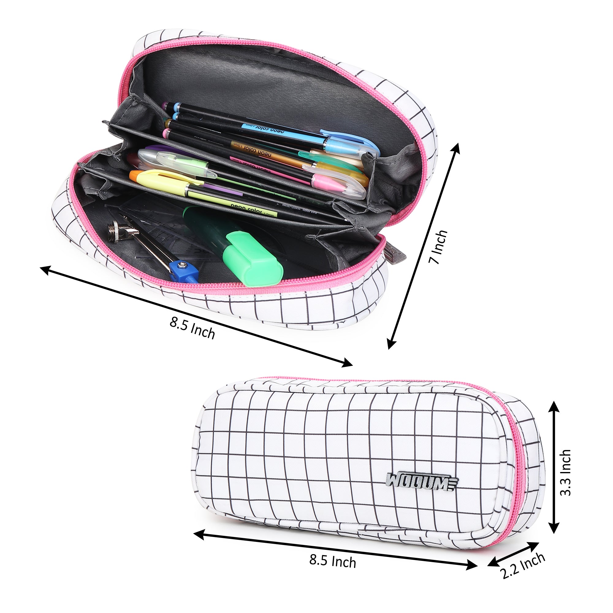 Wide Opening Pencil Pen Pouch Bag School Supplies