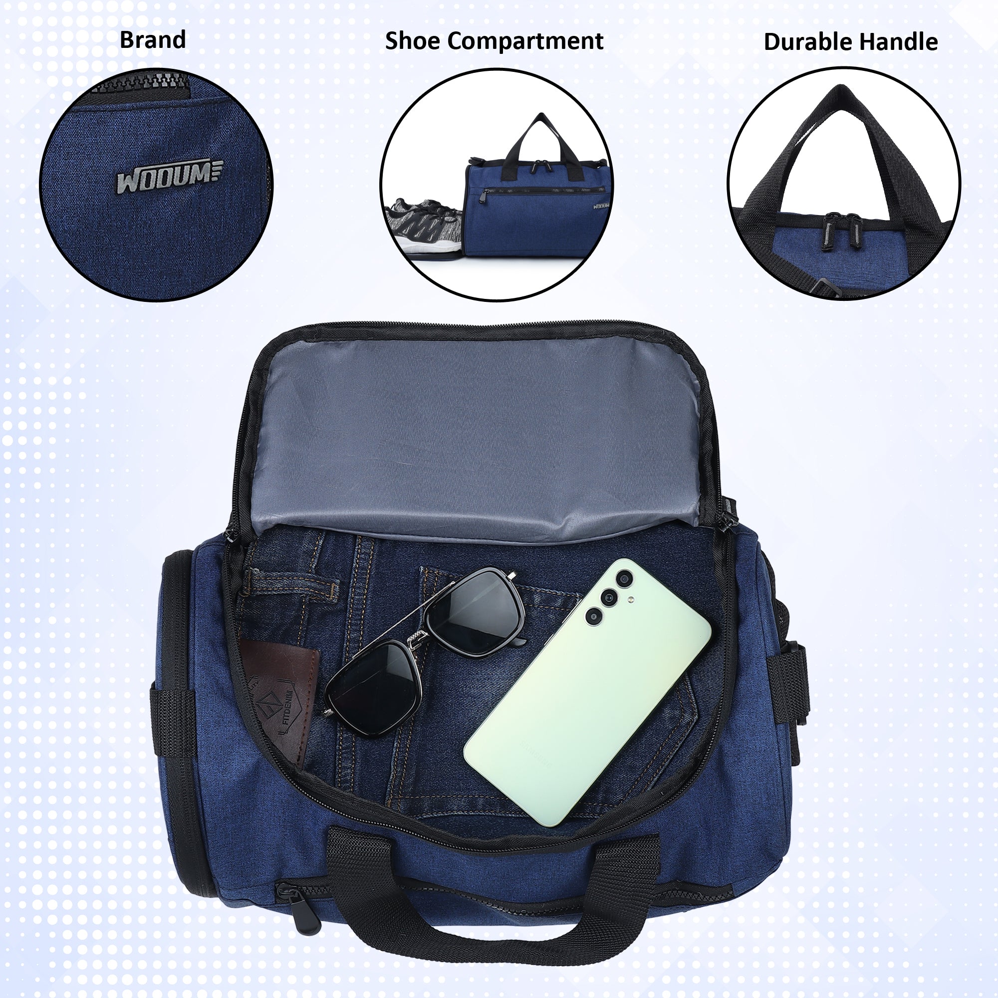 Gym Bag,Workout Bag with Separate Shoe Compartment