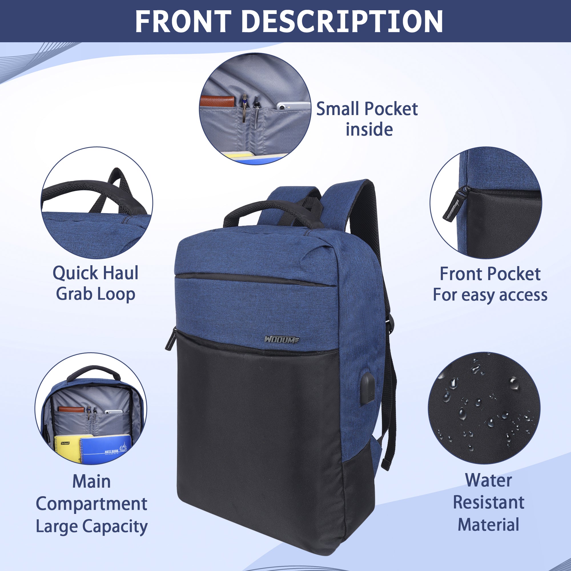 15.6 Inch Anti-Theft Laptop Backpack With USB