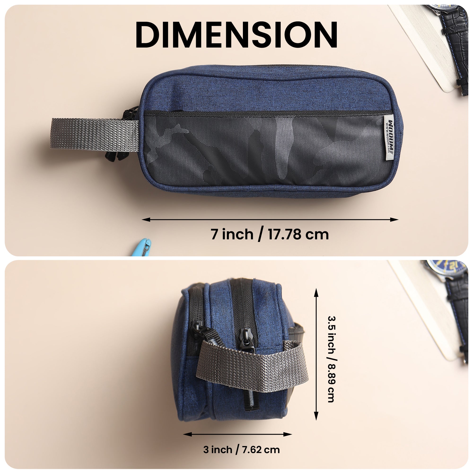 Pencil Case for Girls Boys Navy Blue