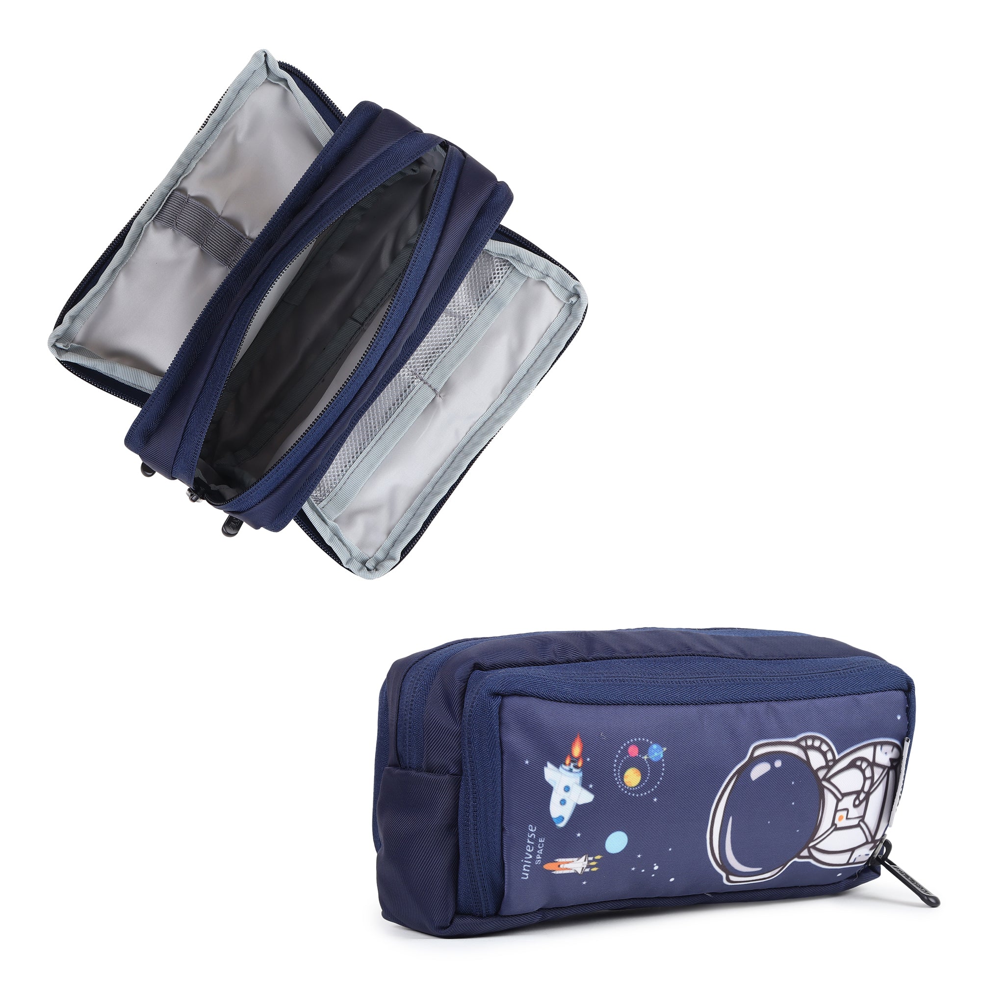 Pouch for Pens Pencils Navy Blue Astronaut