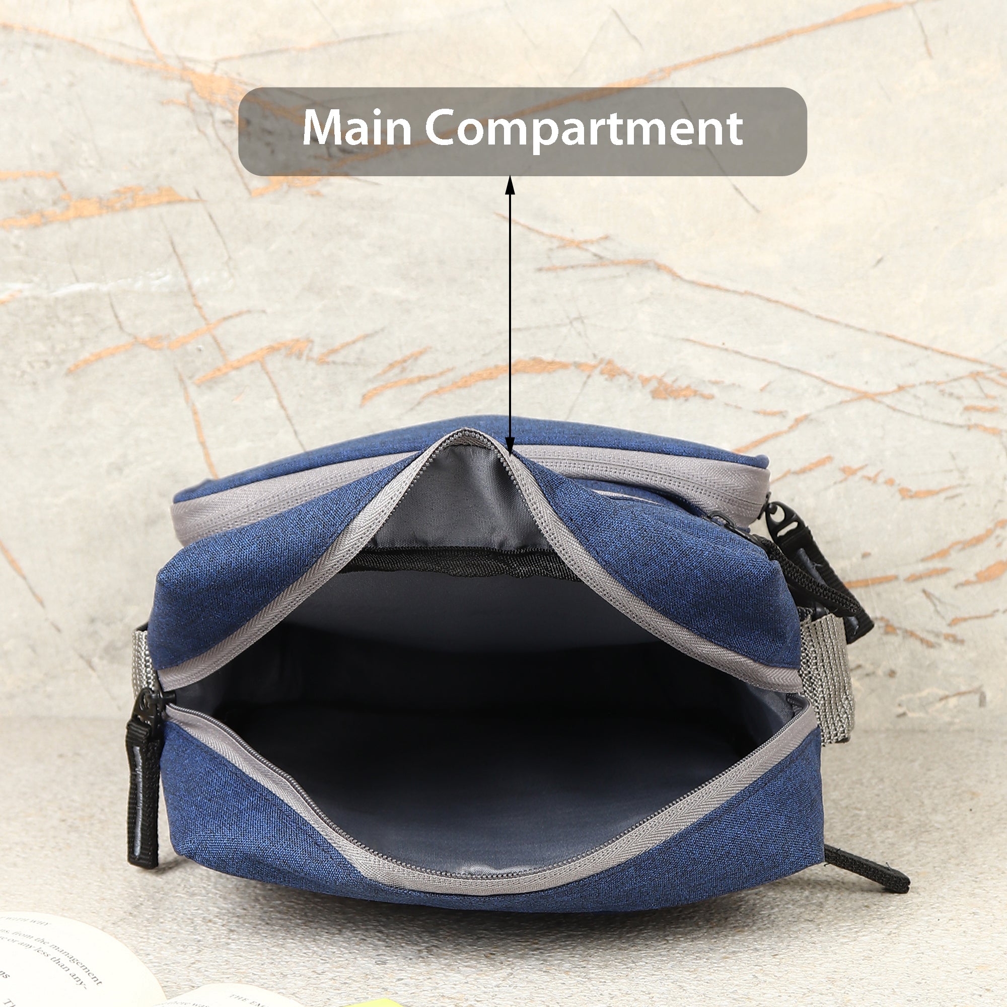 Cross Body Bag with Pen Organizer & Shoulder Strap