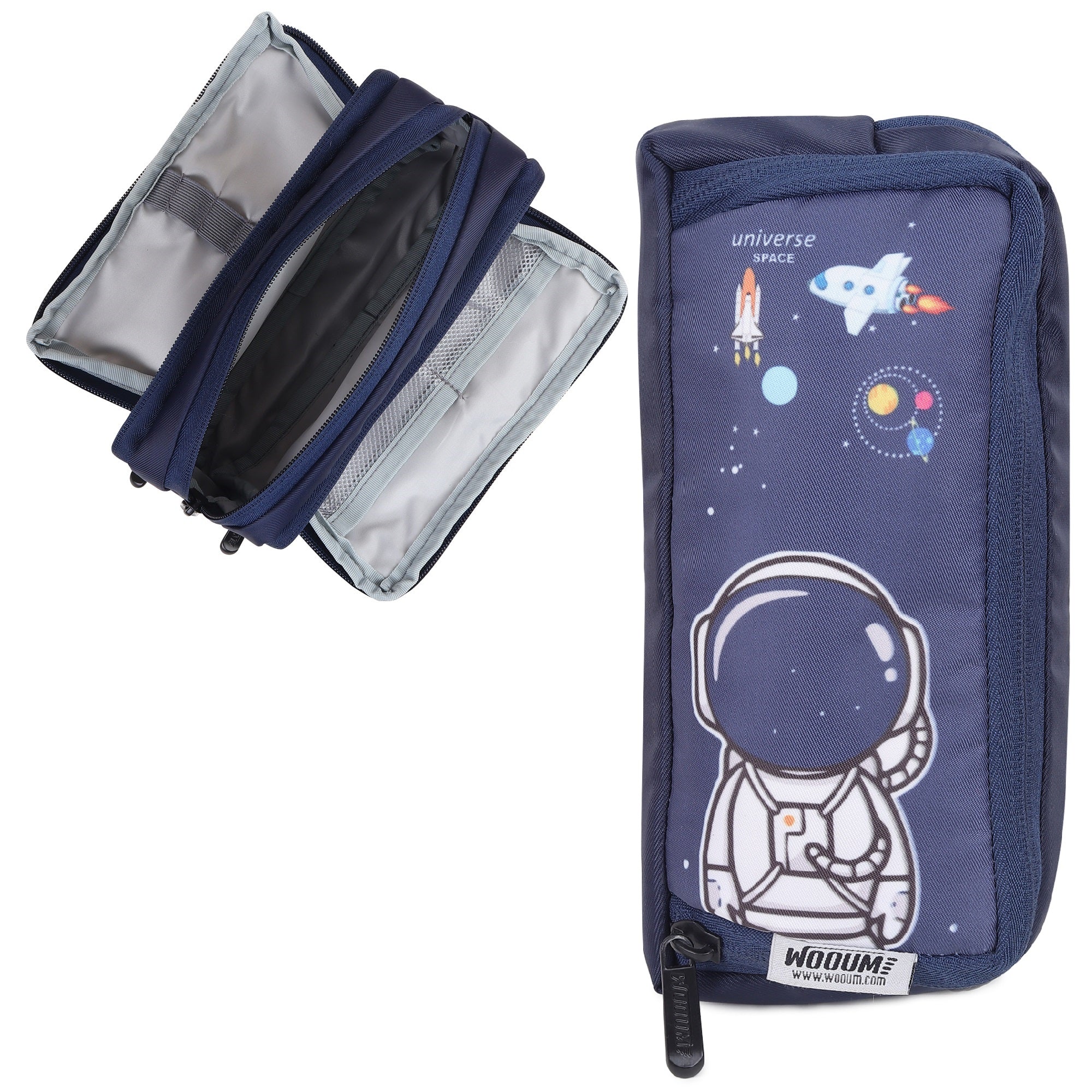 Pouch for Pens Pencils Navy Blue Astronaut