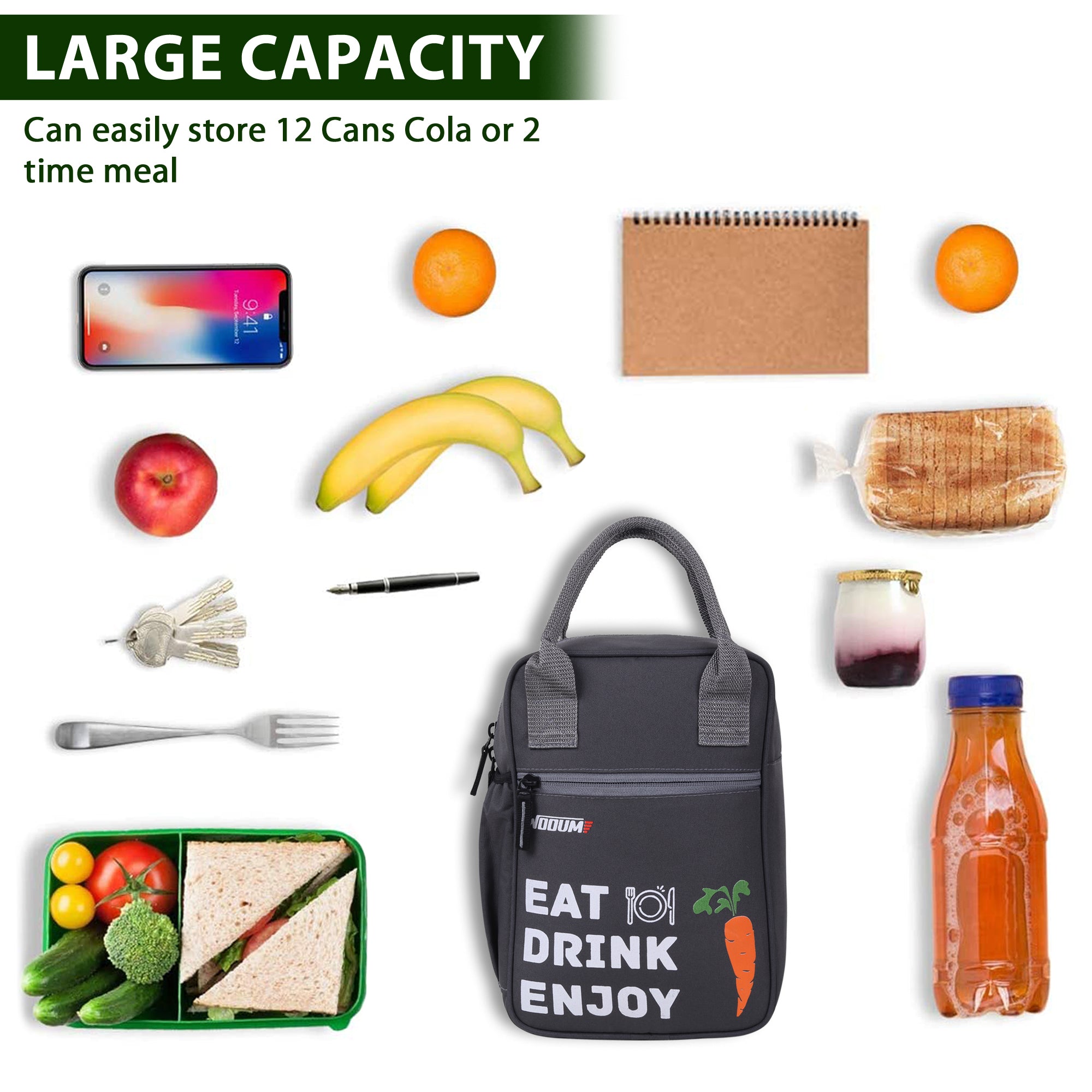 Stylist Lunch Bag Tiffin Bag Travel Lunch Pouch Food Storage