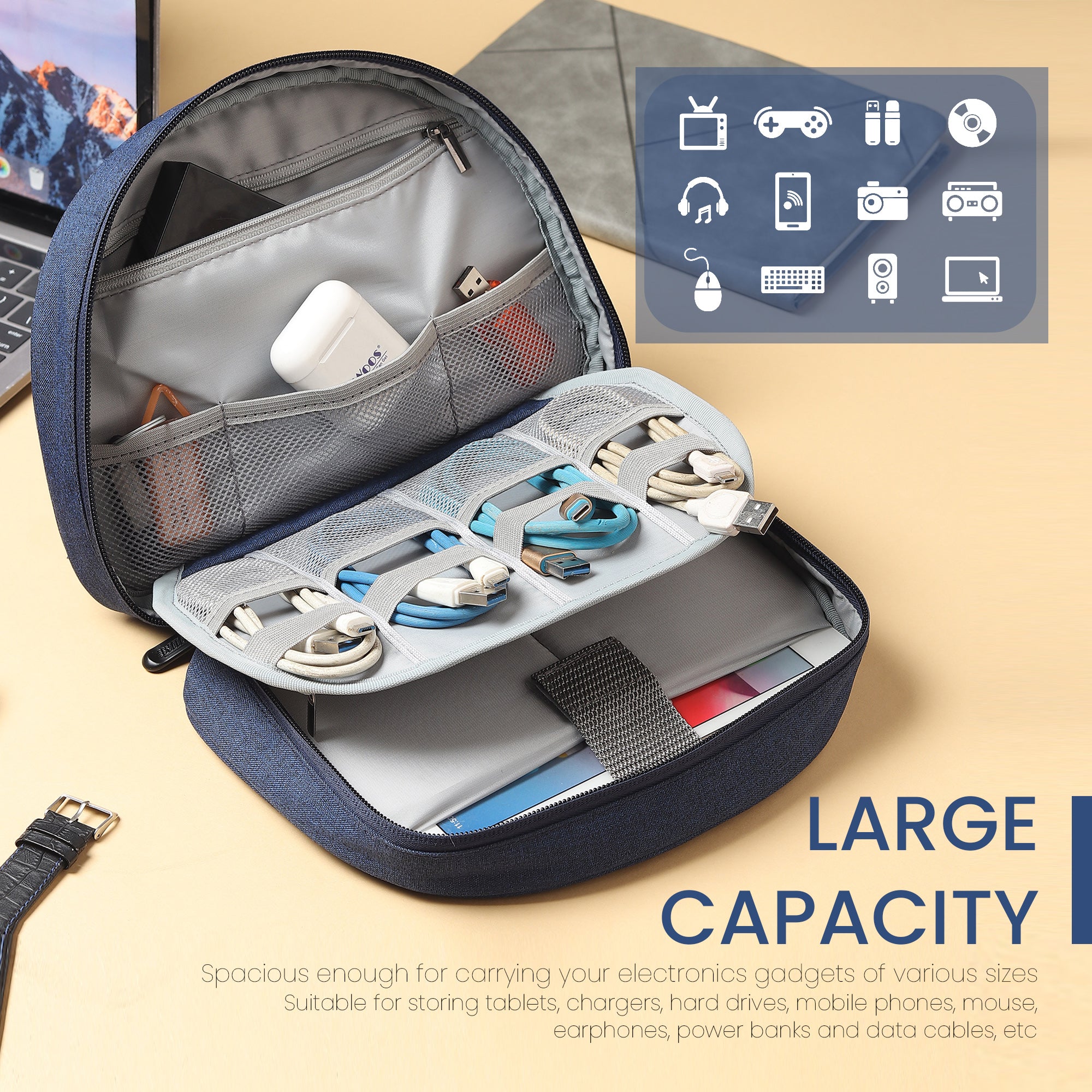 Cable and Hard Disk Organizer Bag