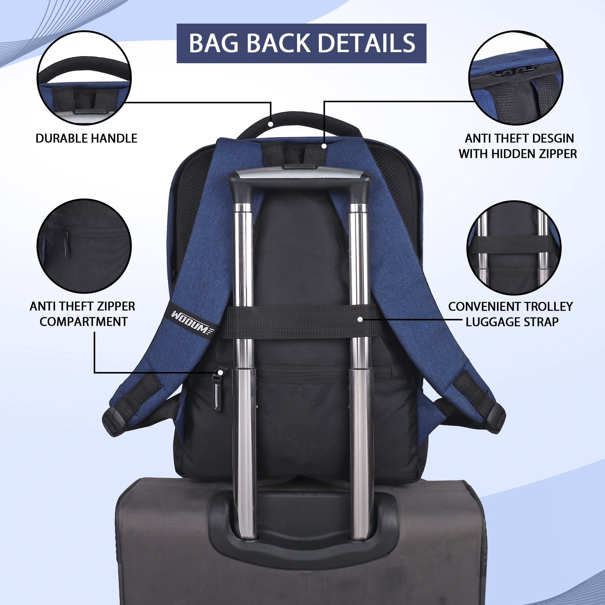 15.6 Inch Anti-Theft Laptop Backpack With USB