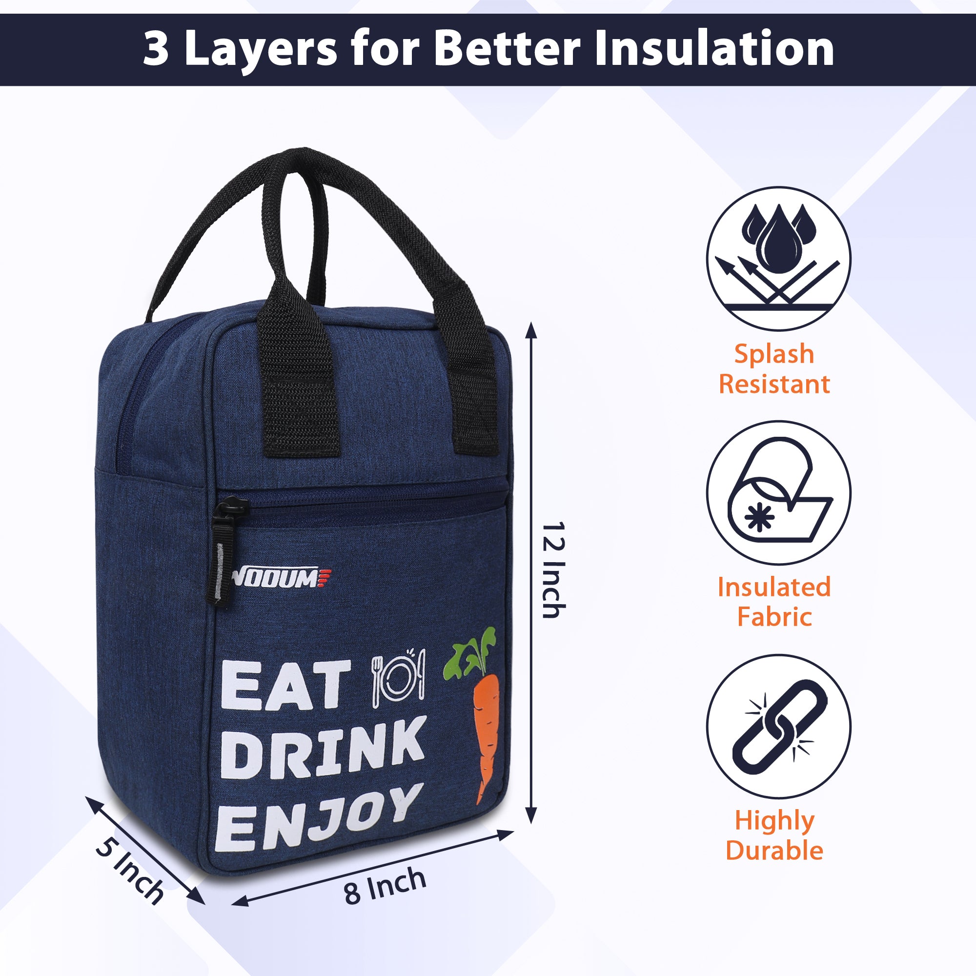 Stylist Lunch Bag Tiffin Bag Travel Lunch Pouch Food Storage