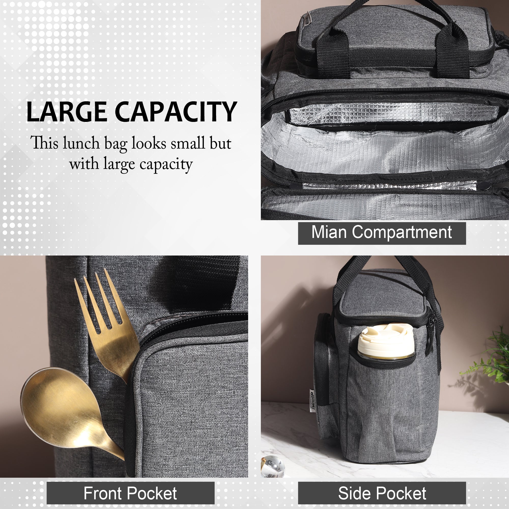 Lunch Bag, Tiffin Bag, Picnic Pouch, Food Storage Bag
