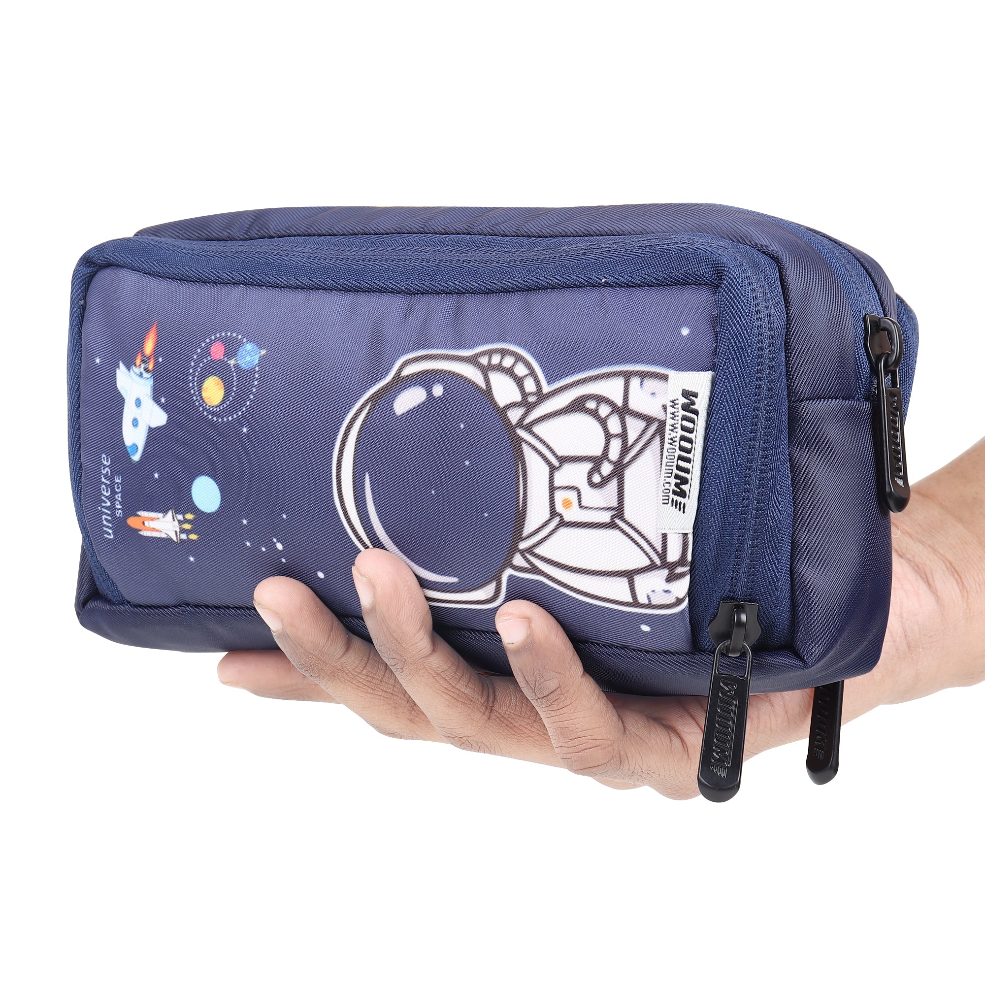Pouch for Pens Pencils Navy Blue Astronaut