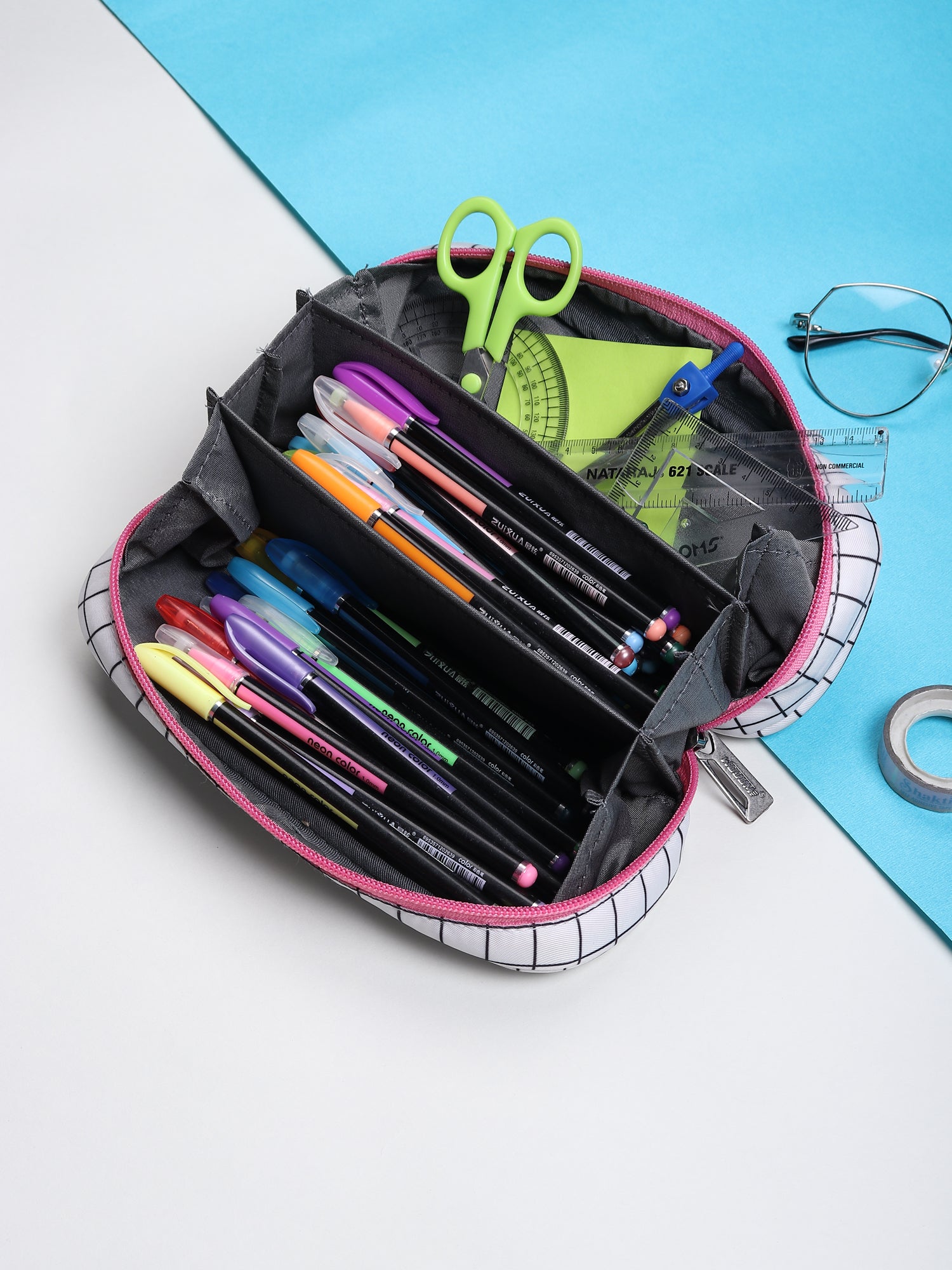 Wide Opening Pencil Pen Pouch Bag School Supplies