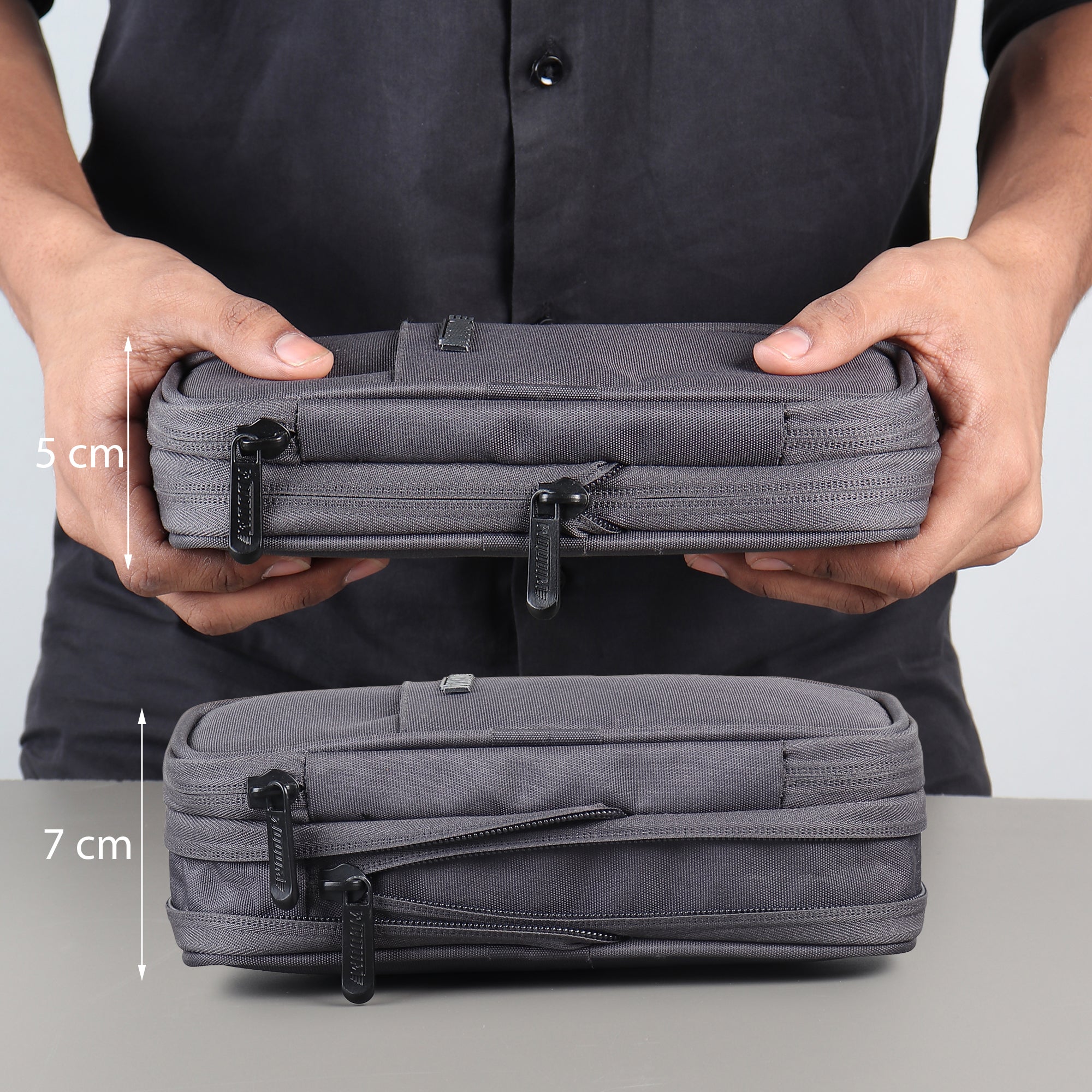 2 Zip Expandable Pencil Pouch Big Pen Case