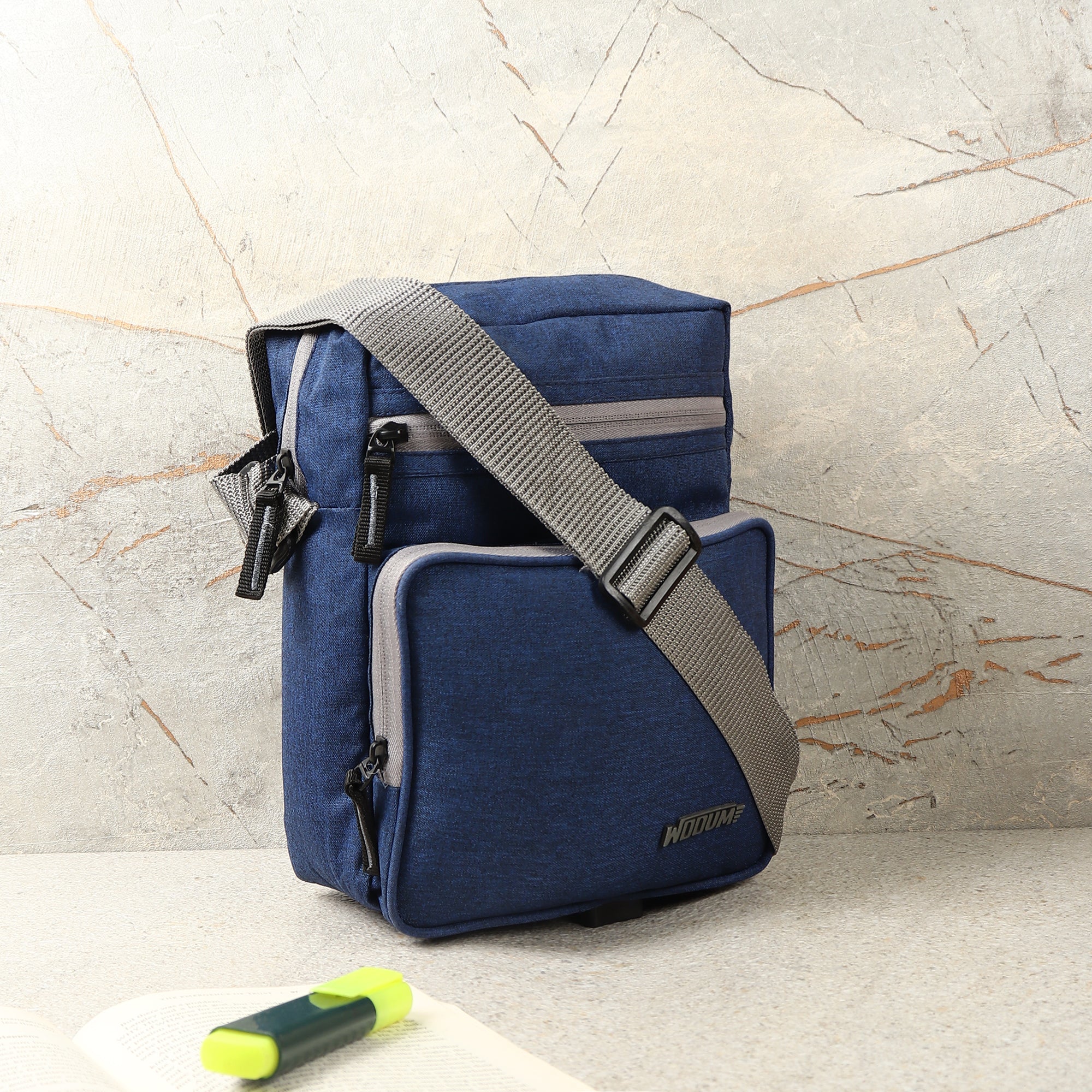 Cross Body Bag with Pen Organizer & Shoulder Strap