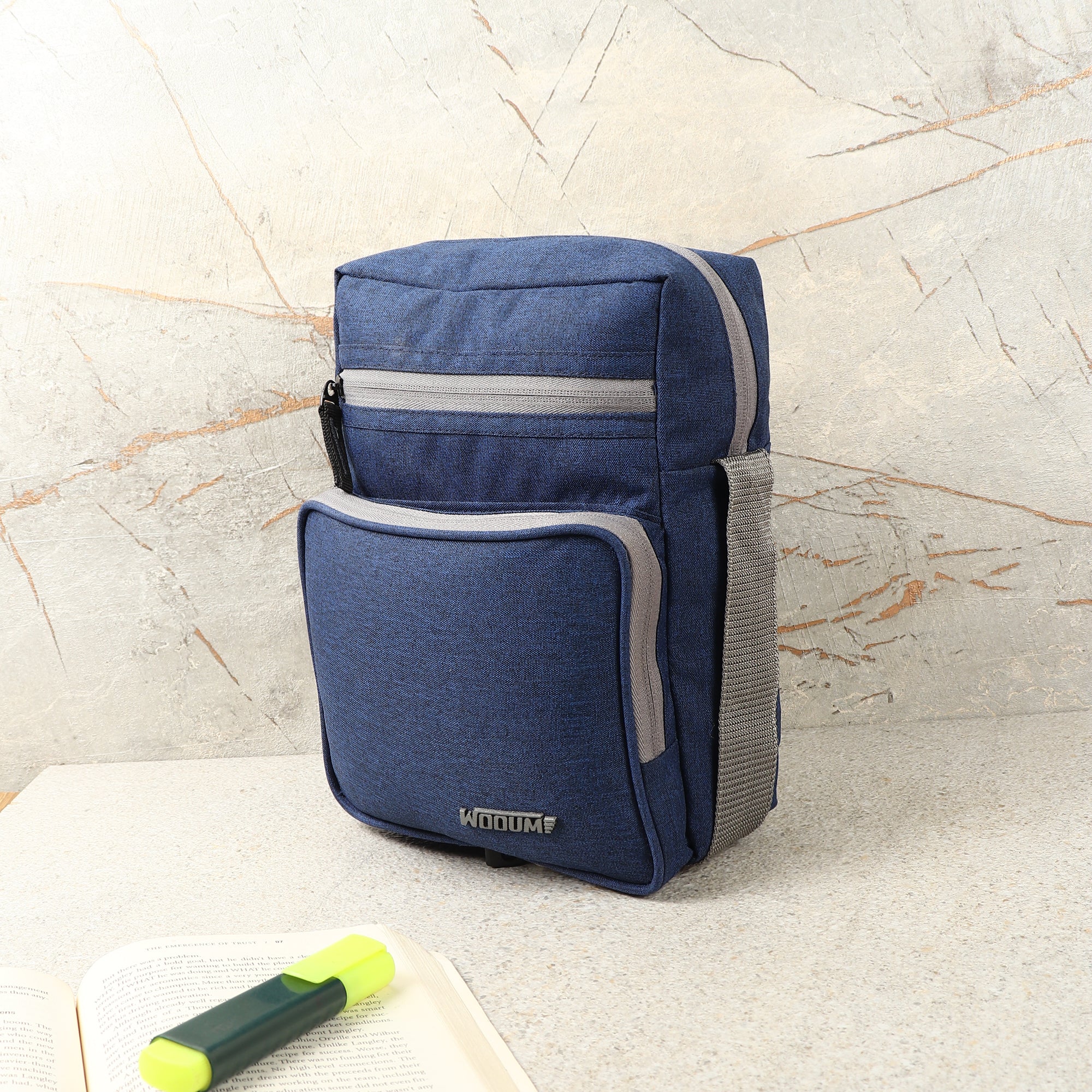 Cross Body Bag with Pen Organizer & Shoulder Strap