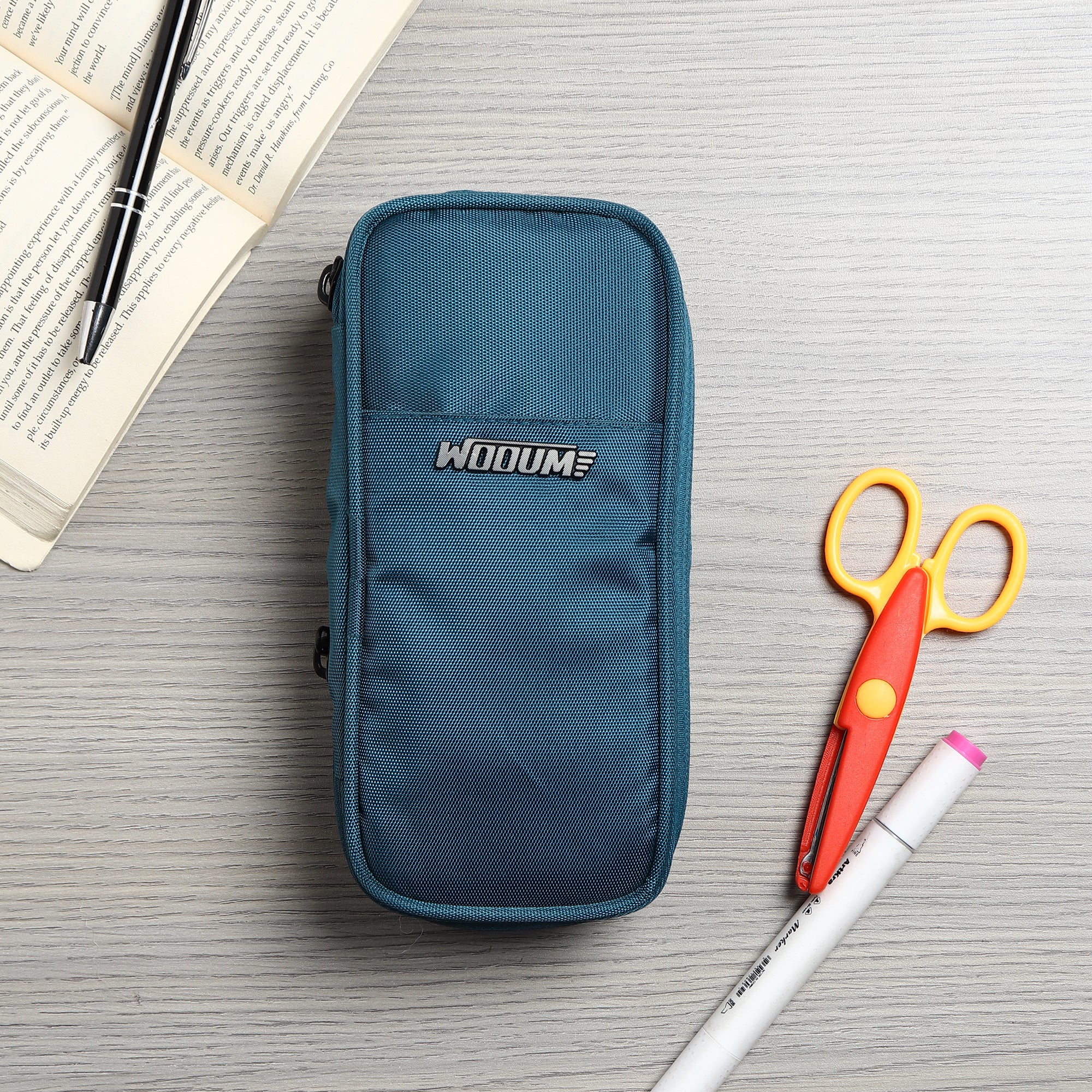 2 Zip Expandable Pencil Pouch Big Pen Case