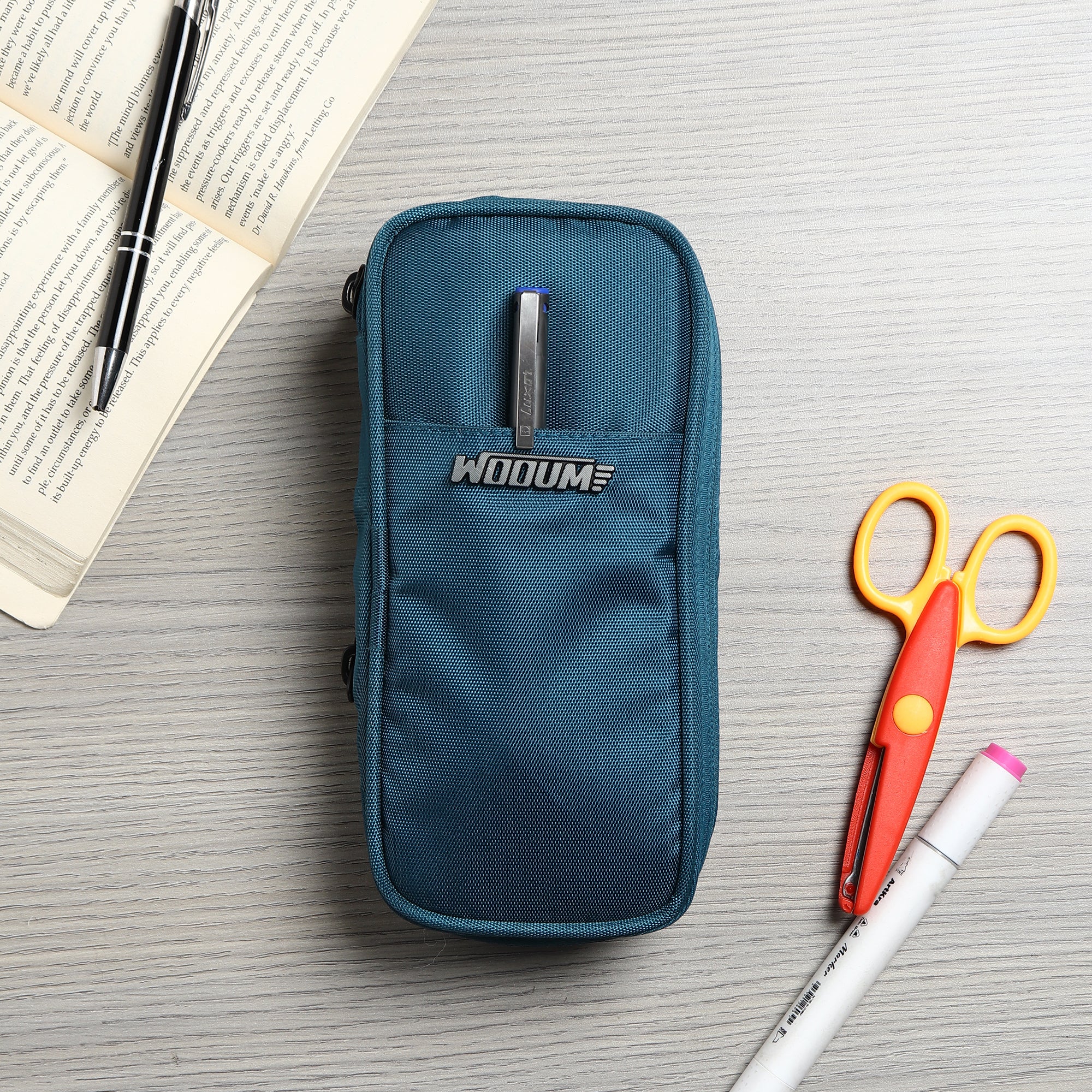 2 Zip Expandable Pencil Pouch Big Pen Case