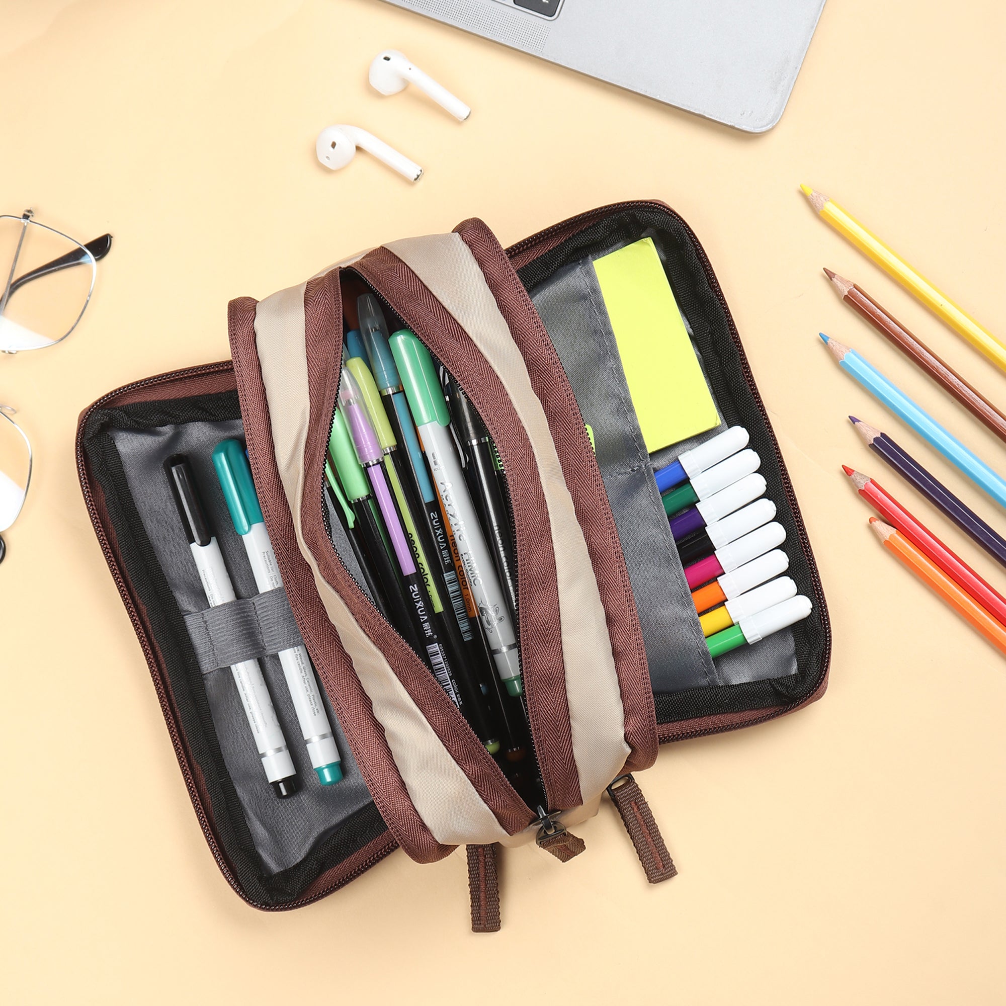Buy Wooum Premium Quality Pencil and Pen Pouch for Student School Supplies  I Office Stationery Supplies (Whole-Grey) Online at Best Prices in India -  JioMart.