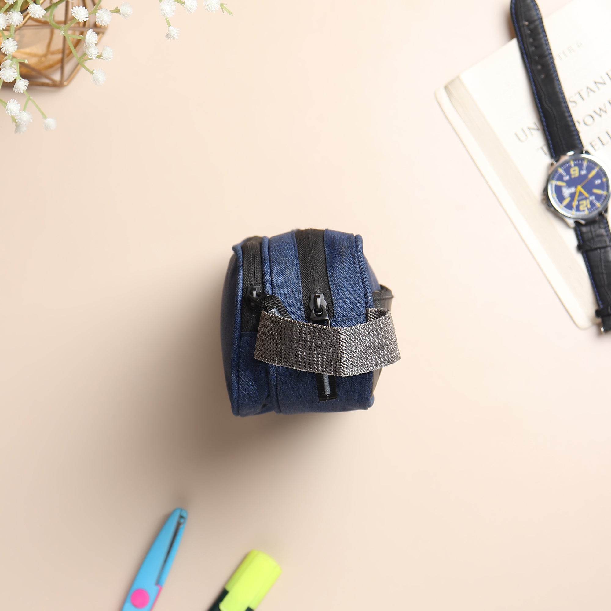 Pencil Case for Girls Boys Navy Blue