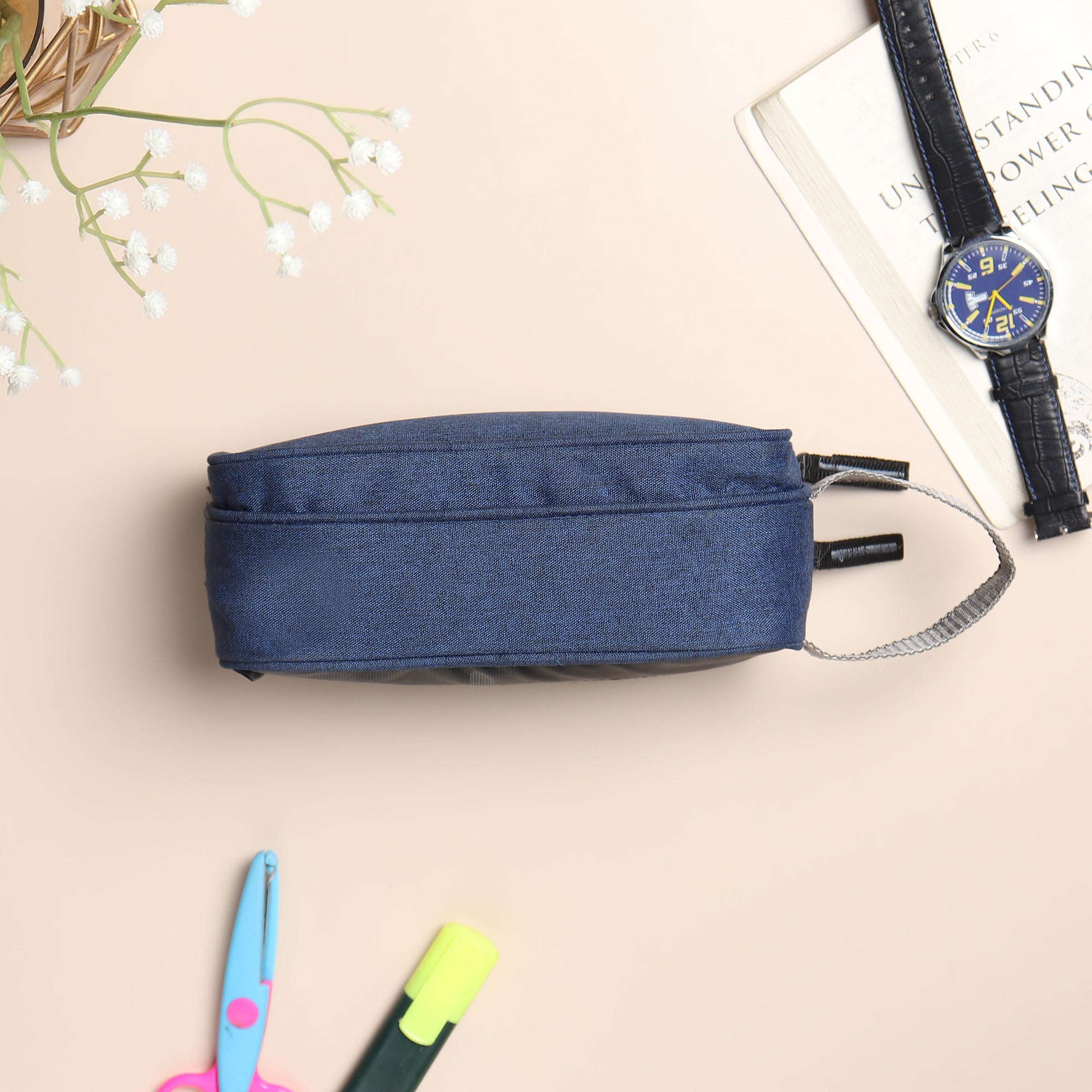 Pencil Case for Girls Boys Navy Blue