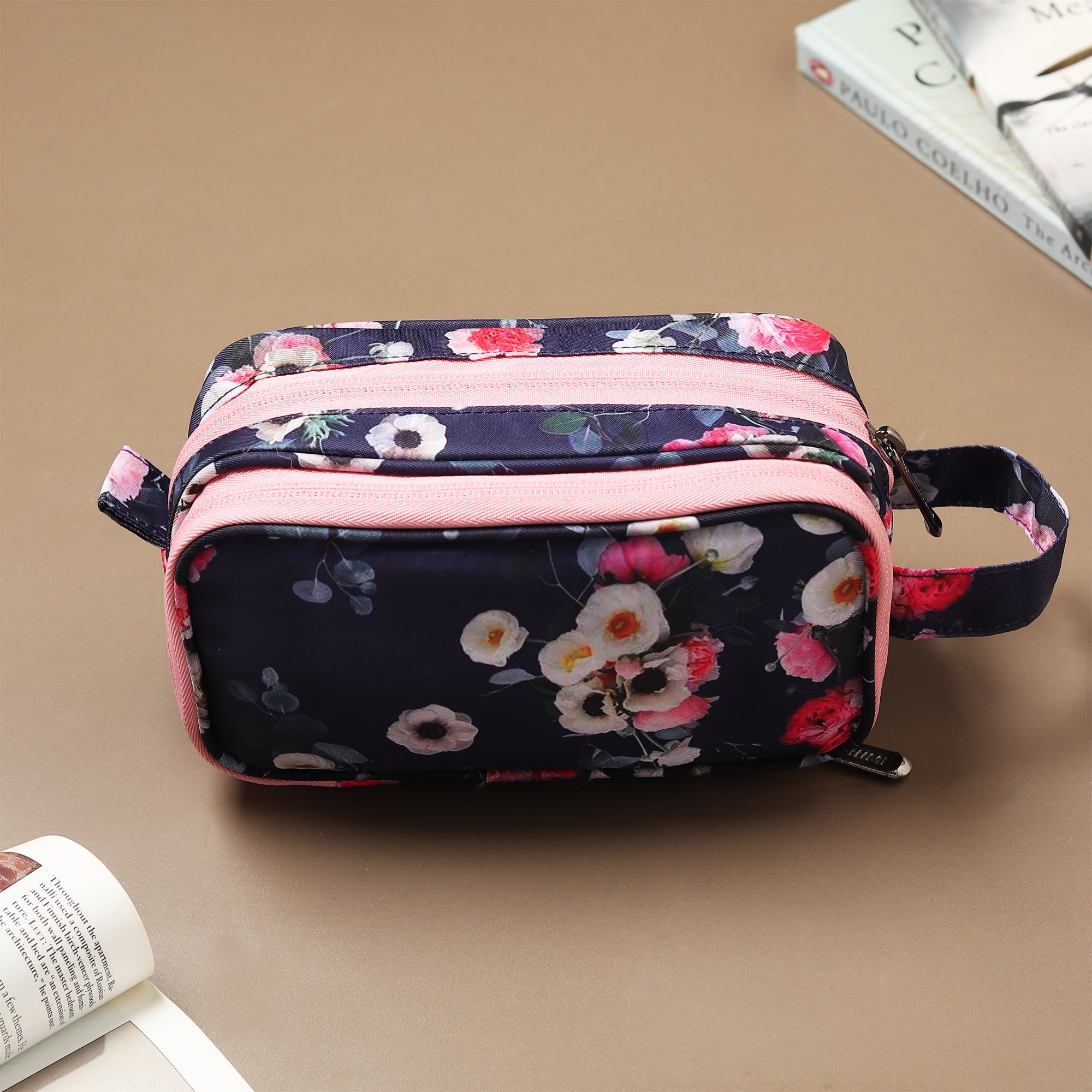 3 Zip High Capacity Pen Case Bag Stationery Pouch