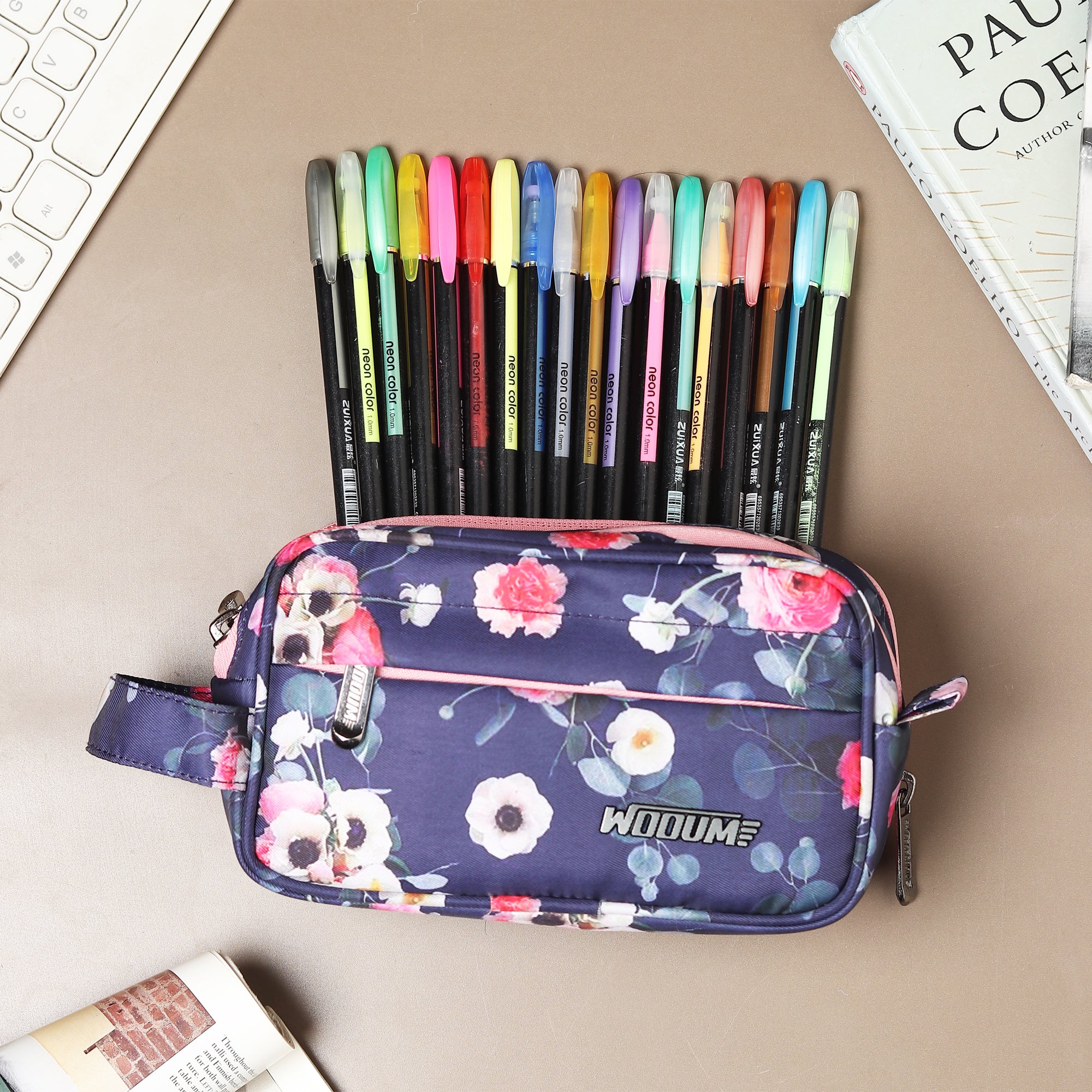 3 Zip High Capacity Pen Case Bag Stationery Pouch